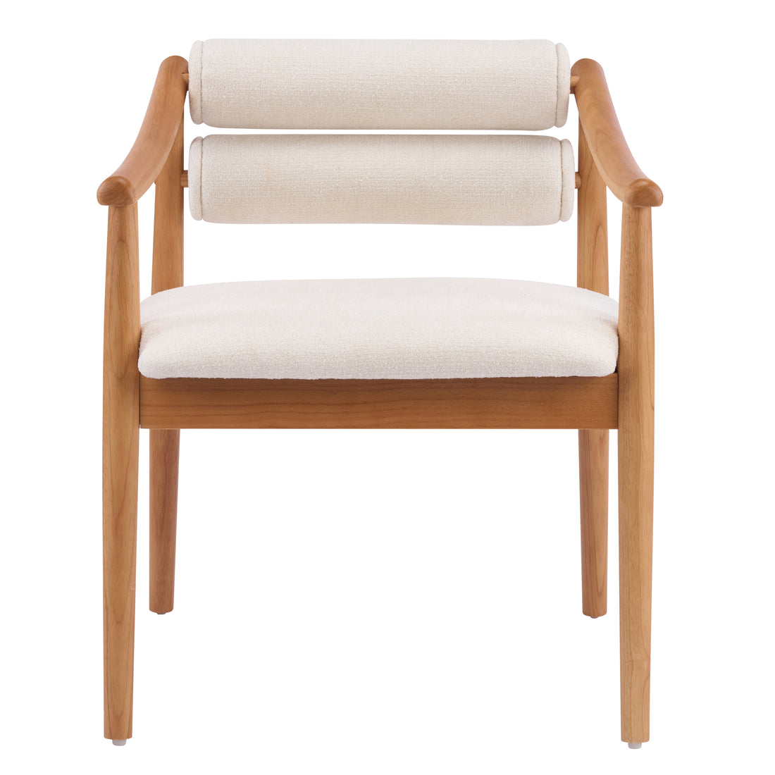 Neman natural dining chair showing single chair front view
