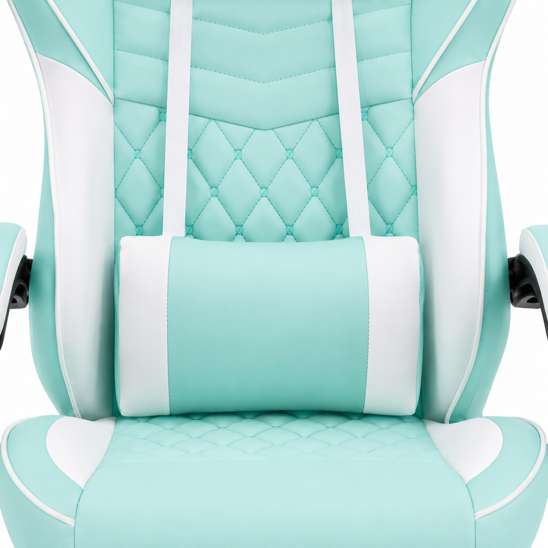Nexar aqua gaming chair showing padded backrest and seat detail