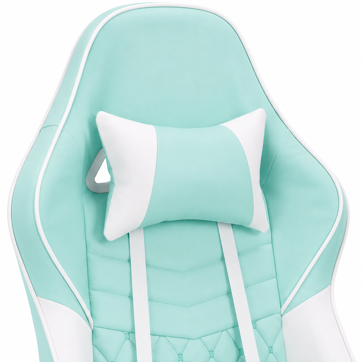 Nexar aqua gaming chair showing headrest detail
