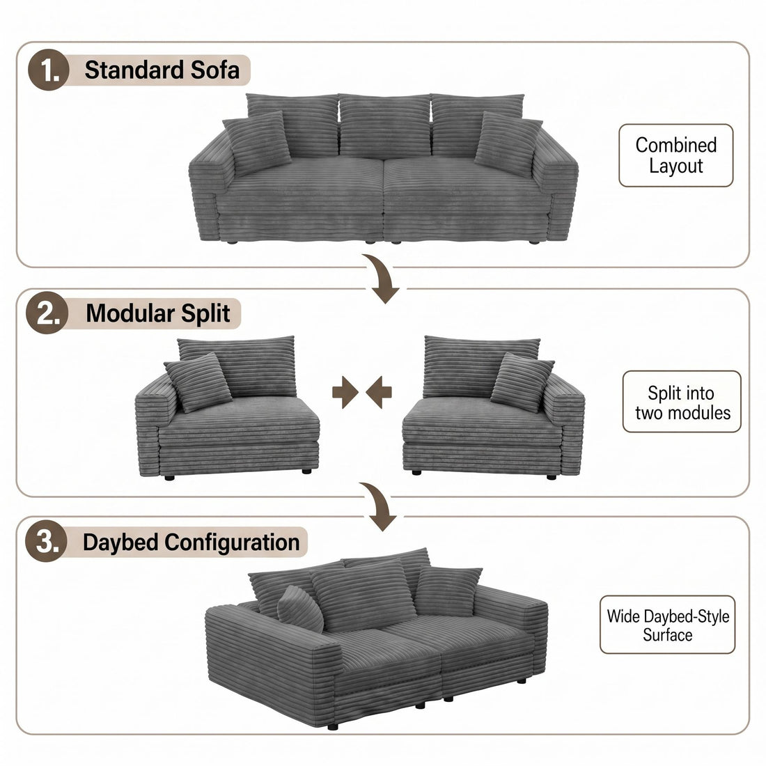 Convertible Chaise Lounge Layout