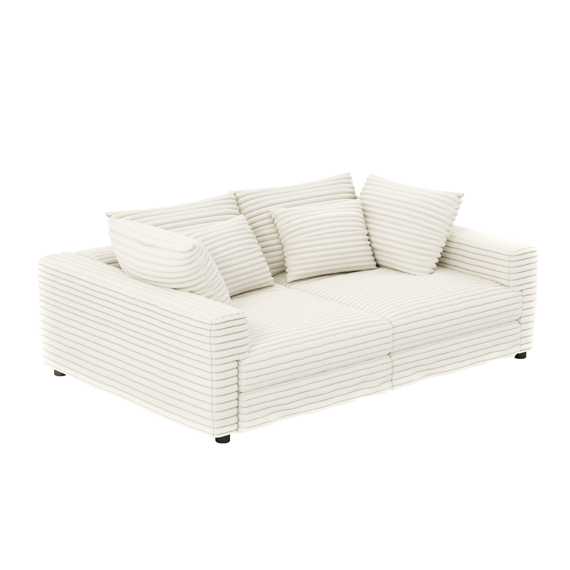 Norwalk beige sofa showing close angled view with pillows