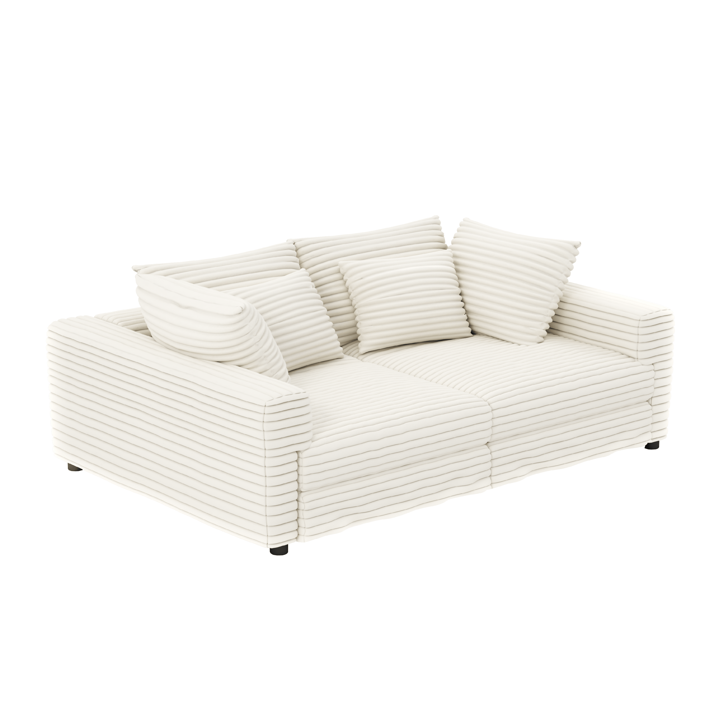Norwalk beige sofa showing close angled view with pillows
