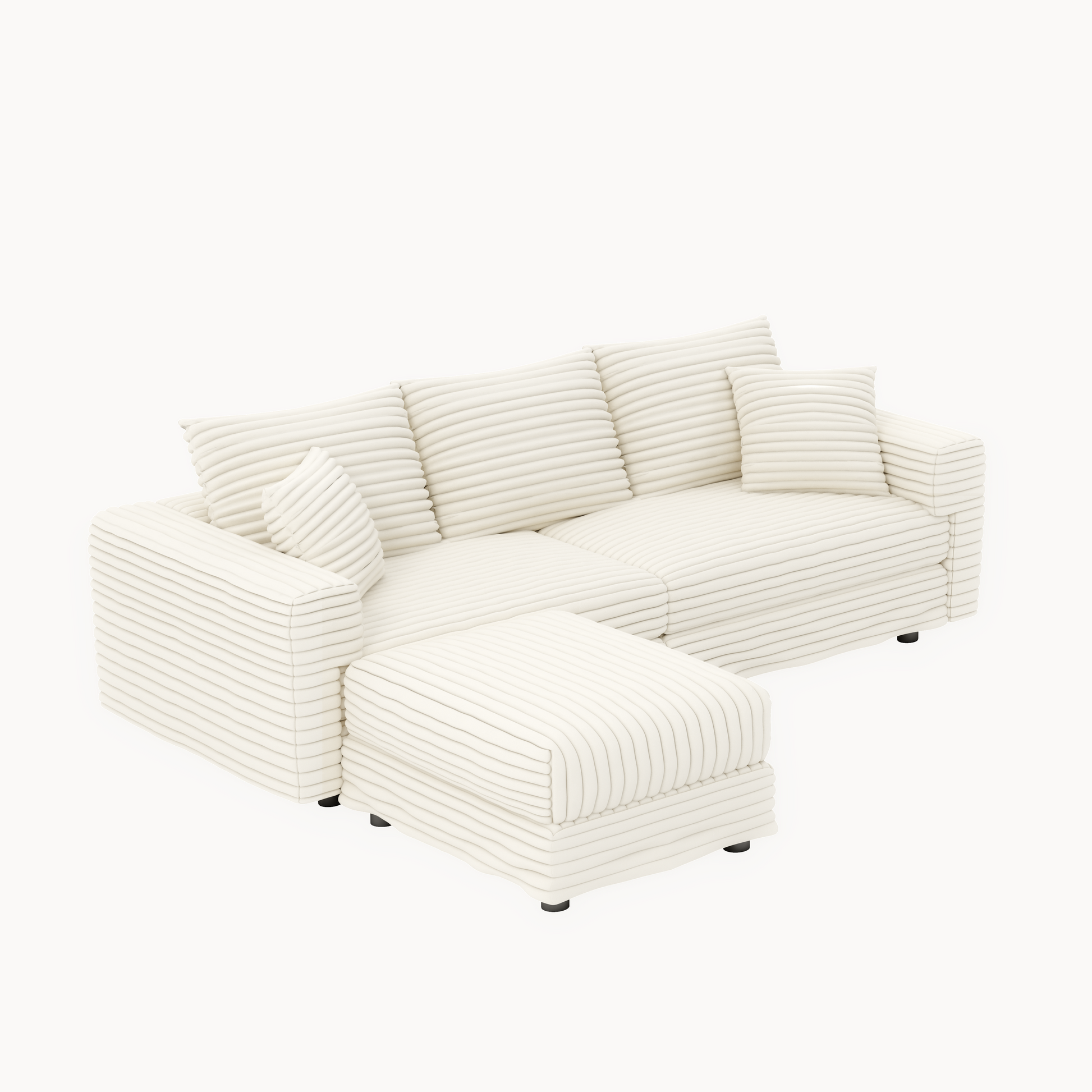ottoman showing modular design on white background