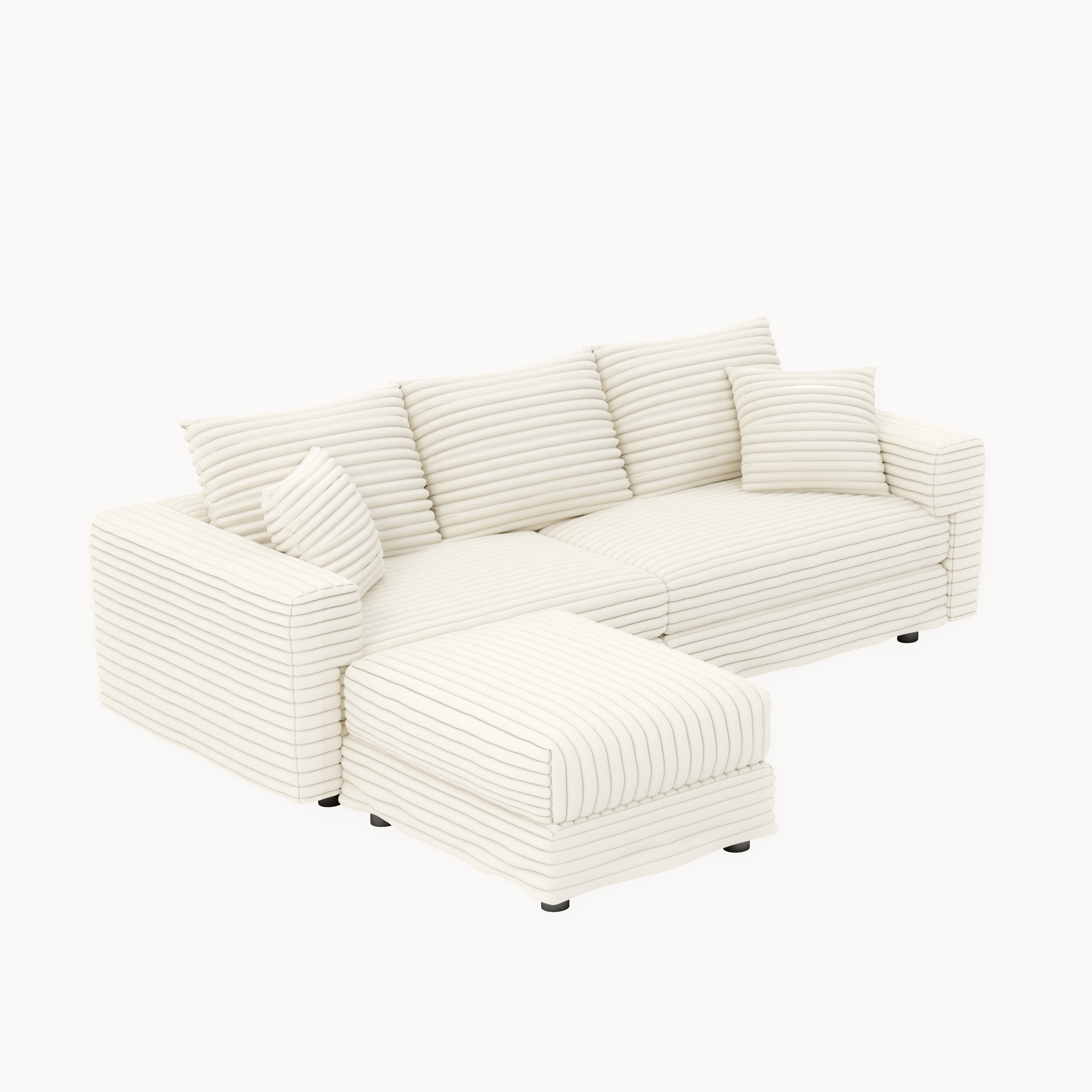 ottoman showing modular design on white background