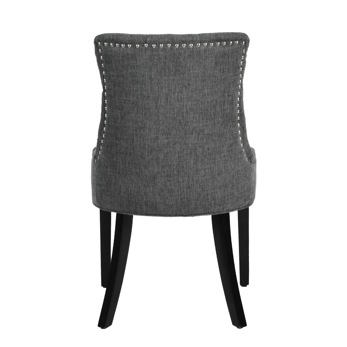 Nutton gray dining chair showing rear view