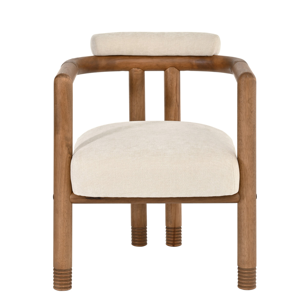 Ohrid dark brown dining chair showing single chair front view on a white background