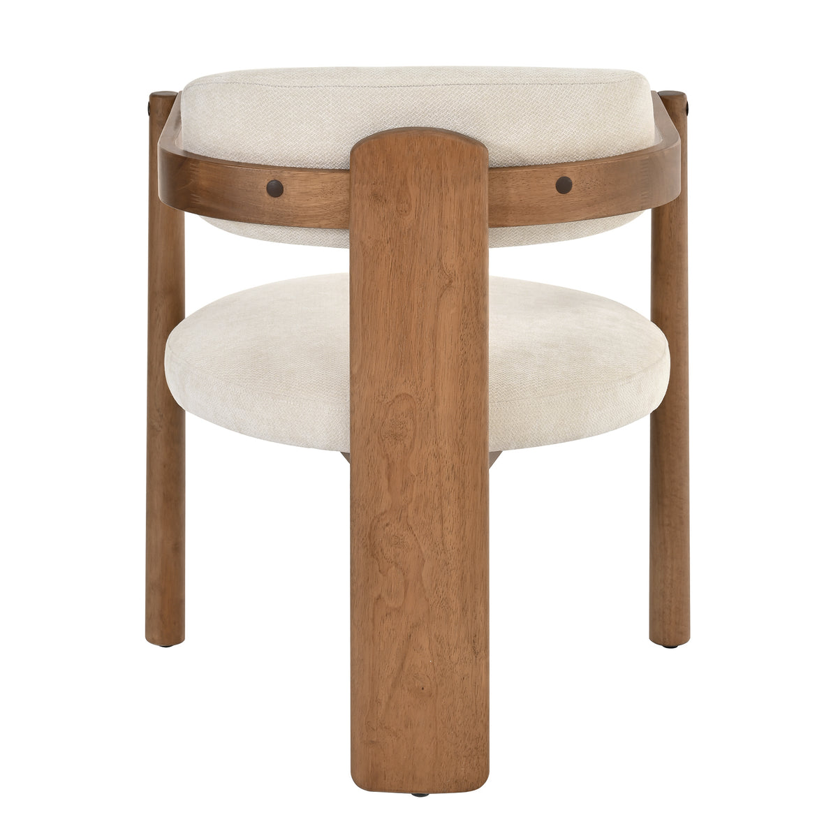 Onega brown dining chair showing rear view