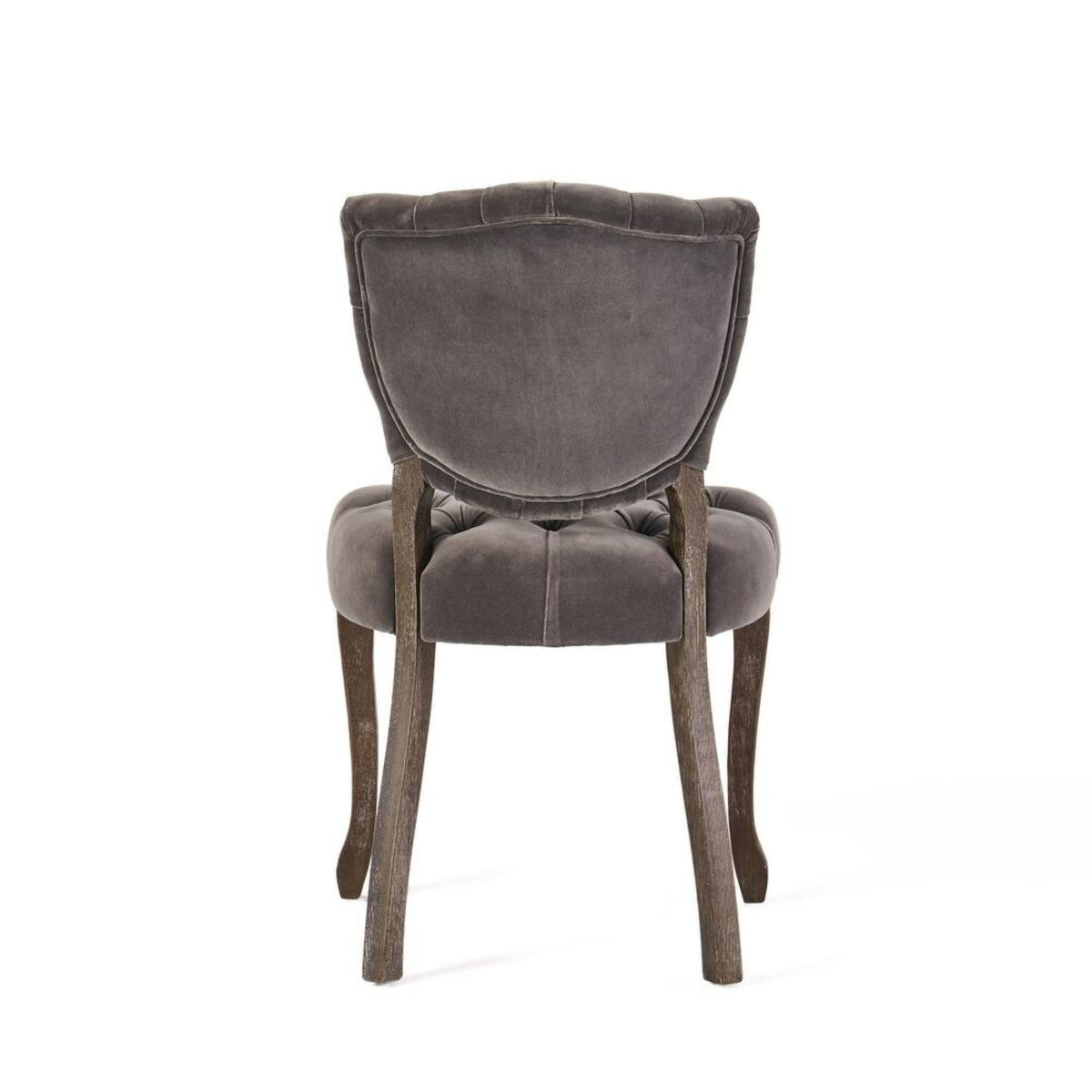 Prespa charcoal dining chair showing back view