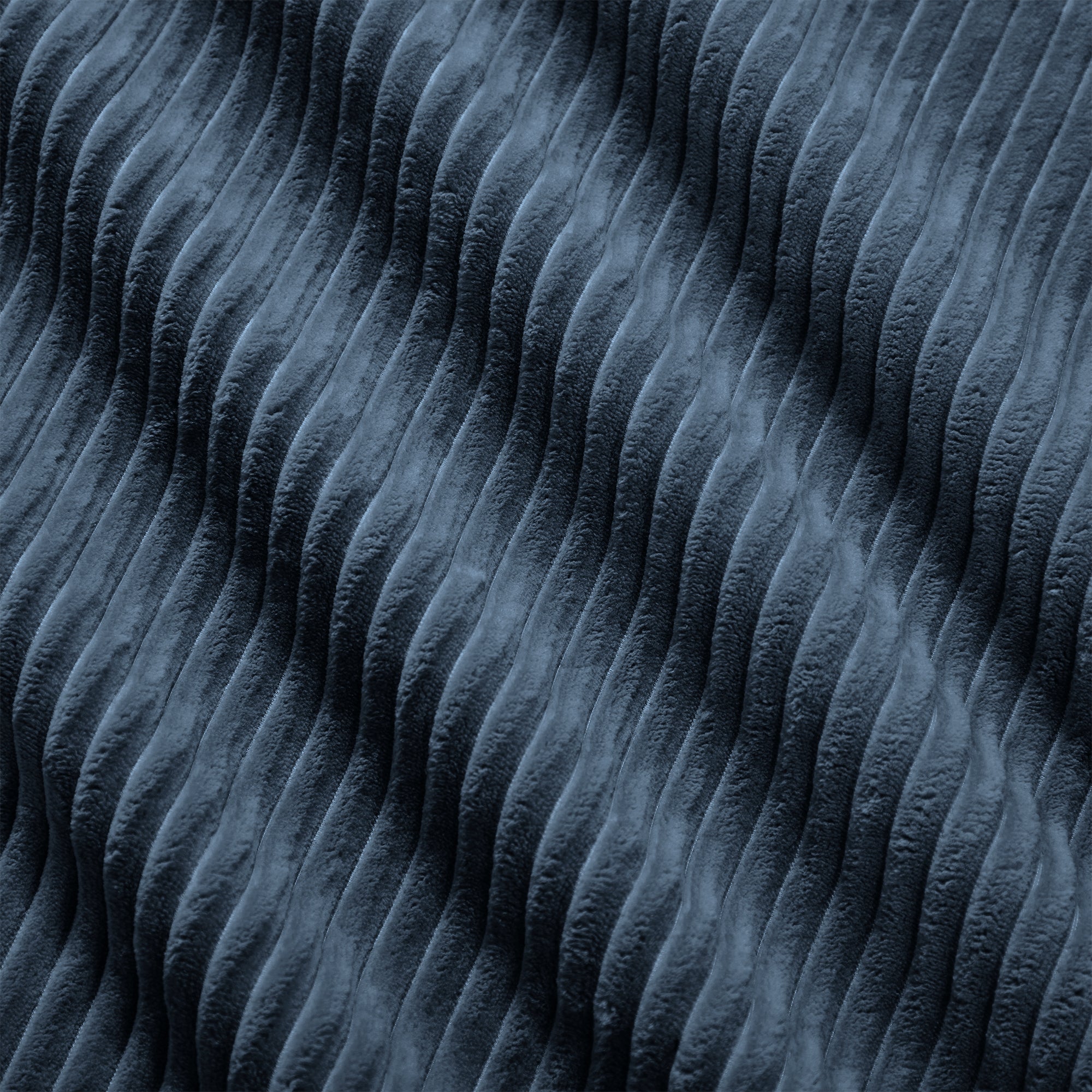 Racine blue loveseat sofa showing corduroy fabric texture detail