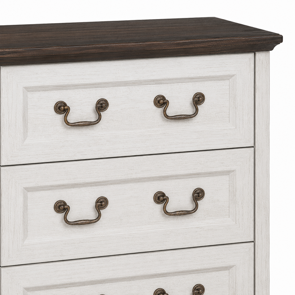 Roseline 47" Farmhouse 6-Drawer Dresser TV Stand with Metal Handles