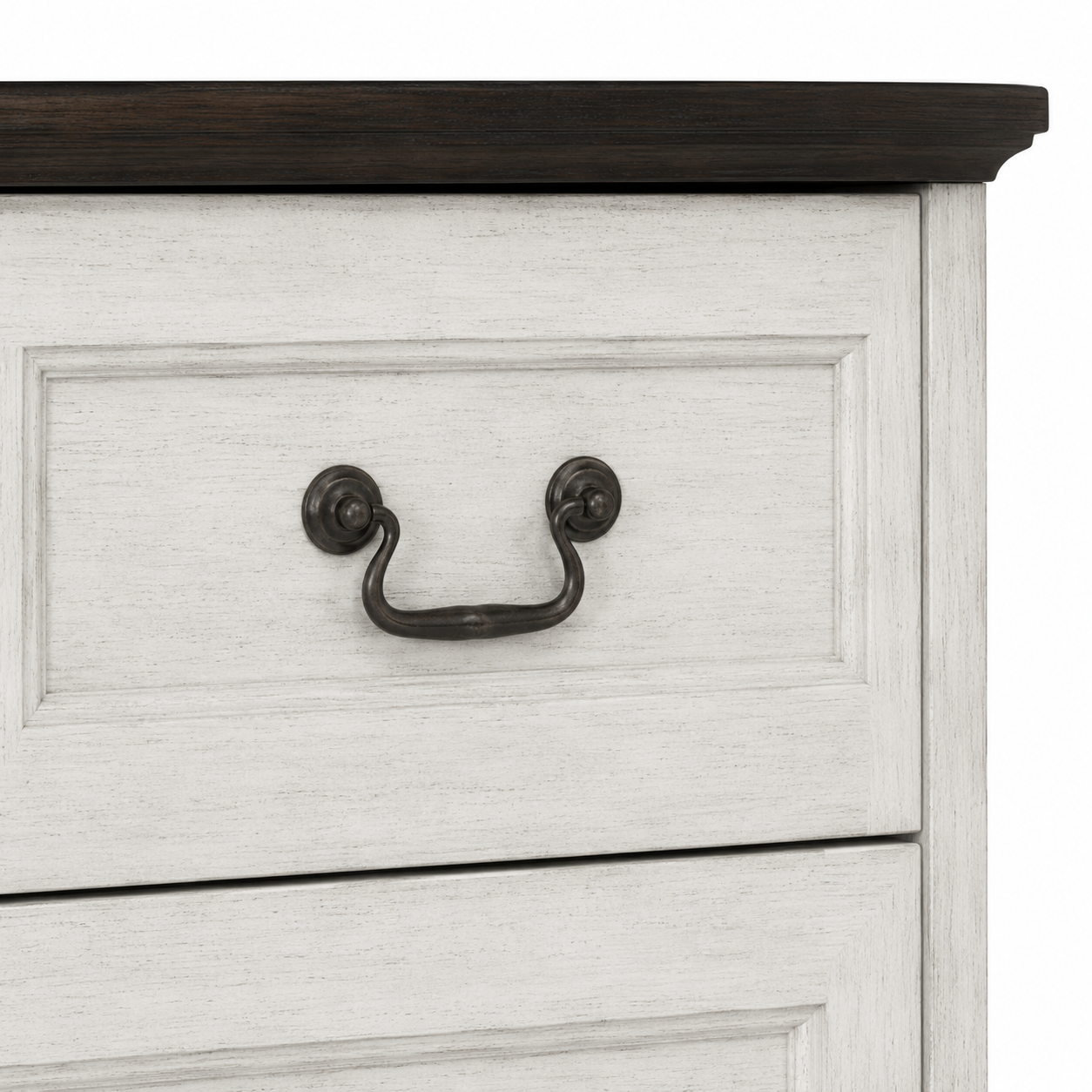 Roseline 55" Farmhouse 9-Drawer Dresser with Antique Brass Handles
