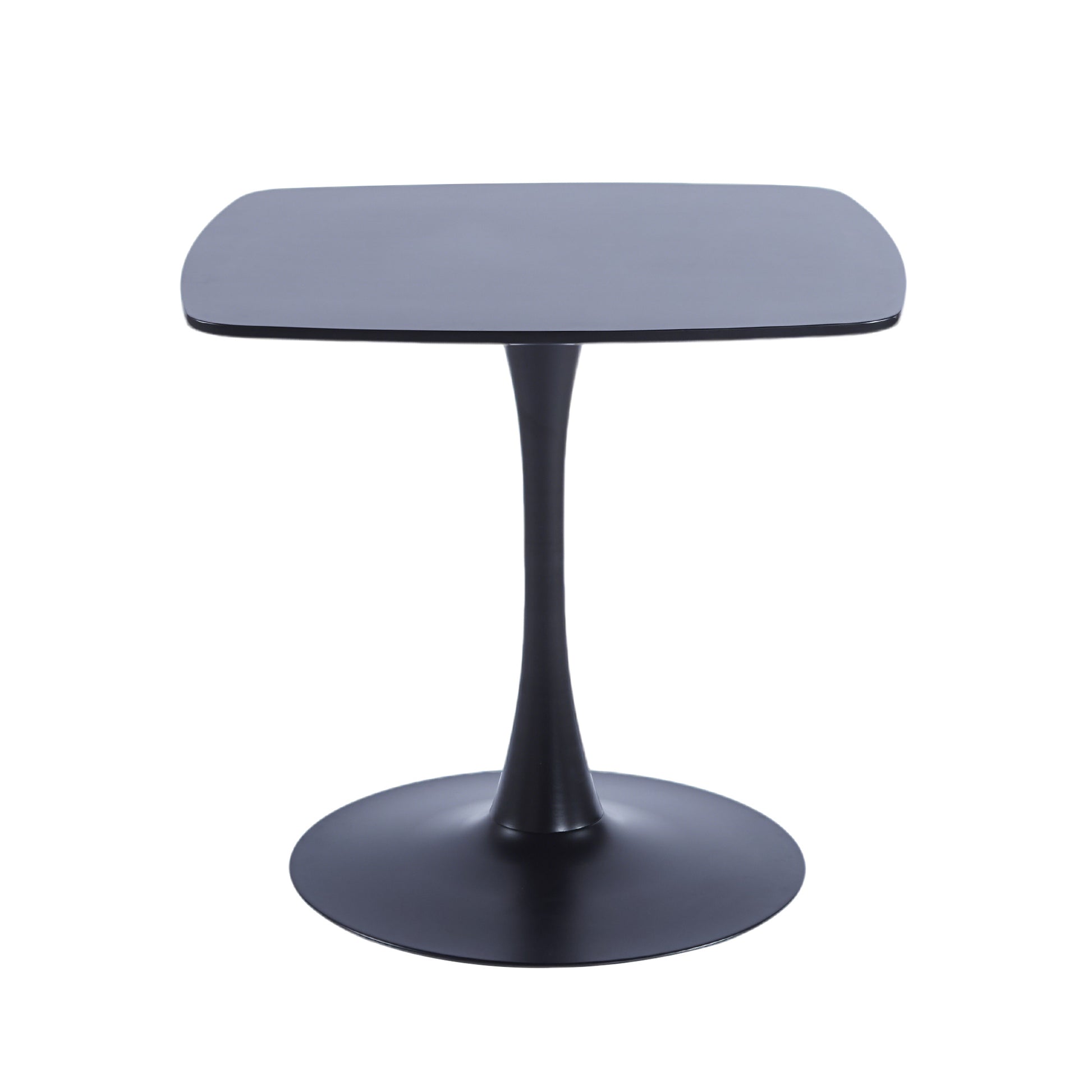 Santorini black dining table showing isolated product image on white background