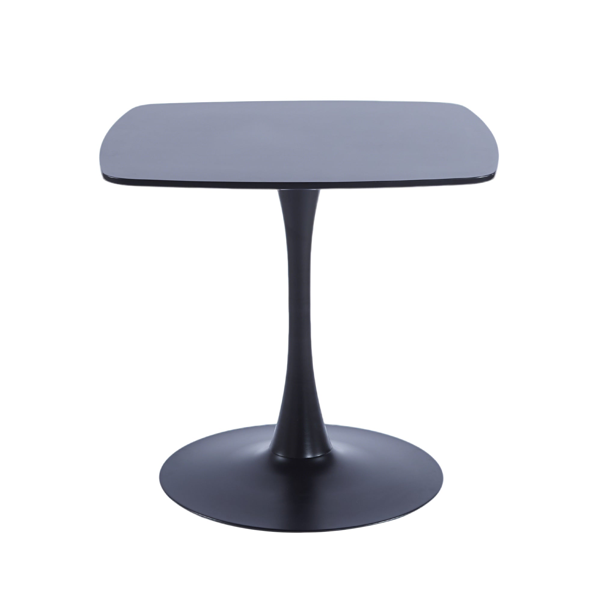 Santorini black dining table showing isolated product image on white background