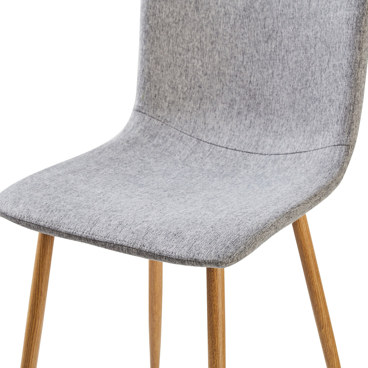 Scargill gray dining chair showing upholstered seat edge detail