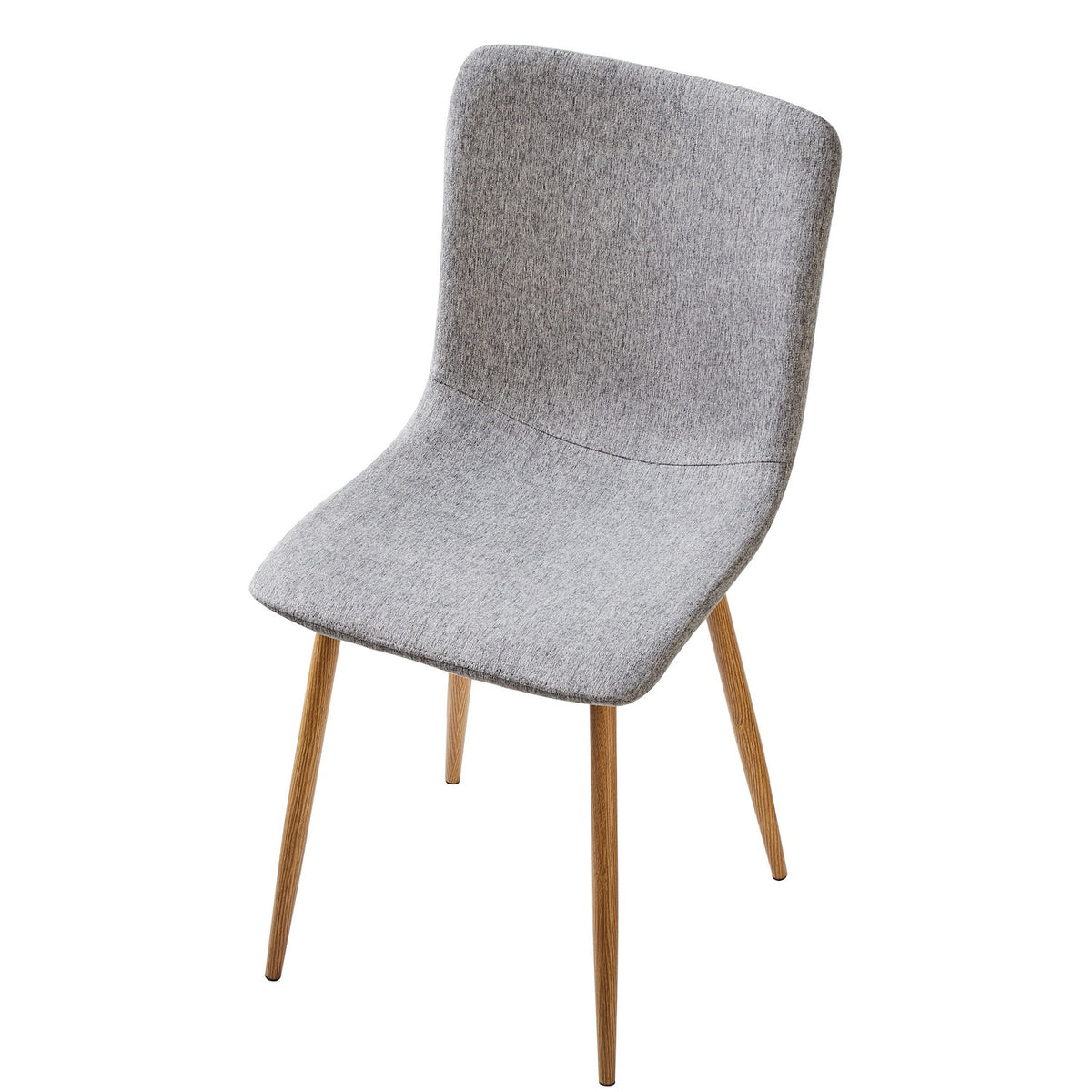 Scargill gray dining chair showing angled front view