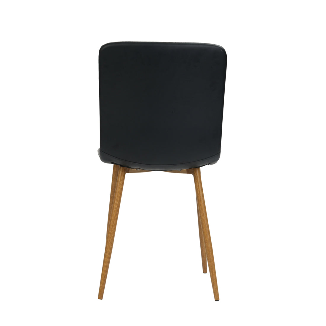 Scargill gray with PU black dining chair showing rear view