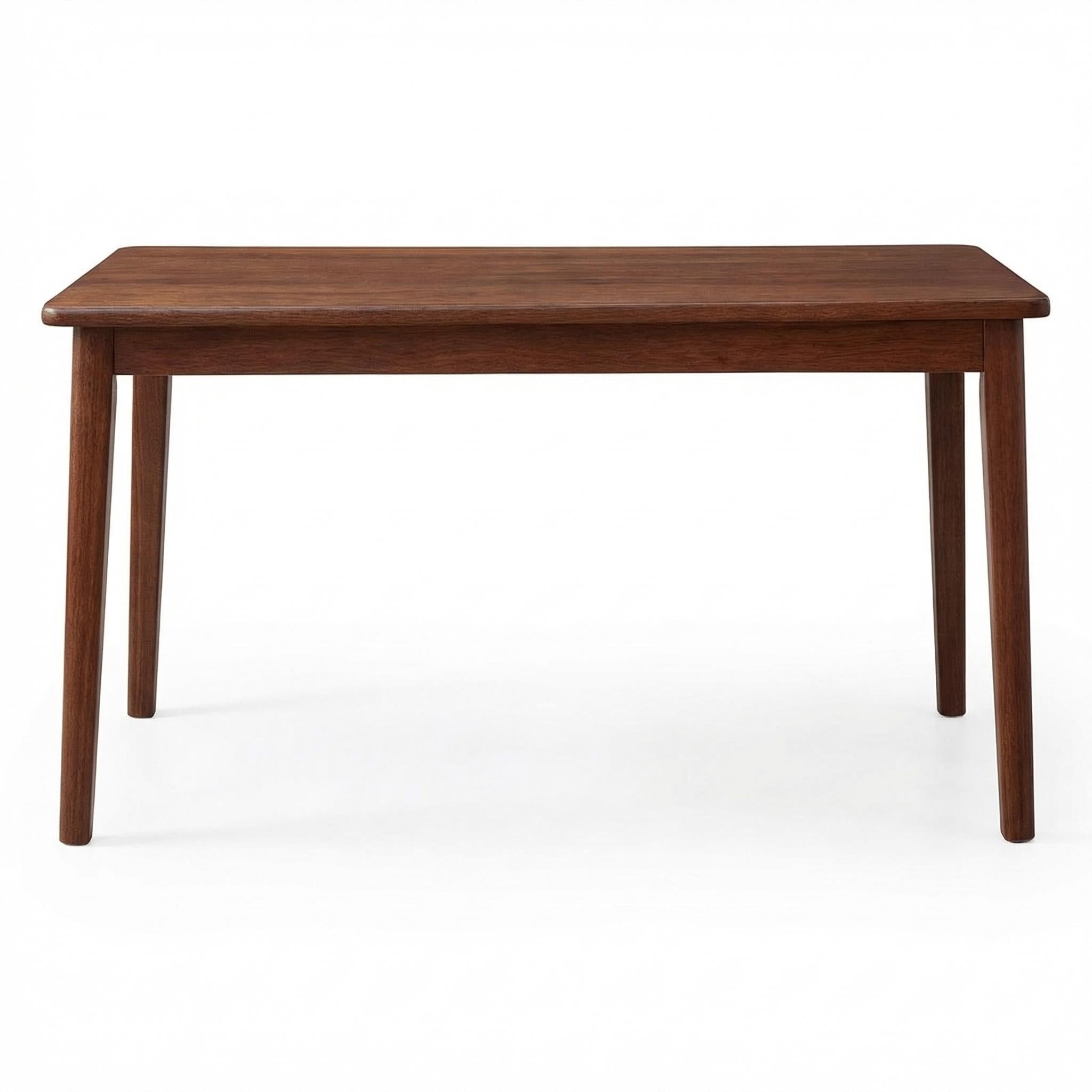 Skagen walnut office desk showing front view isolated on white background
