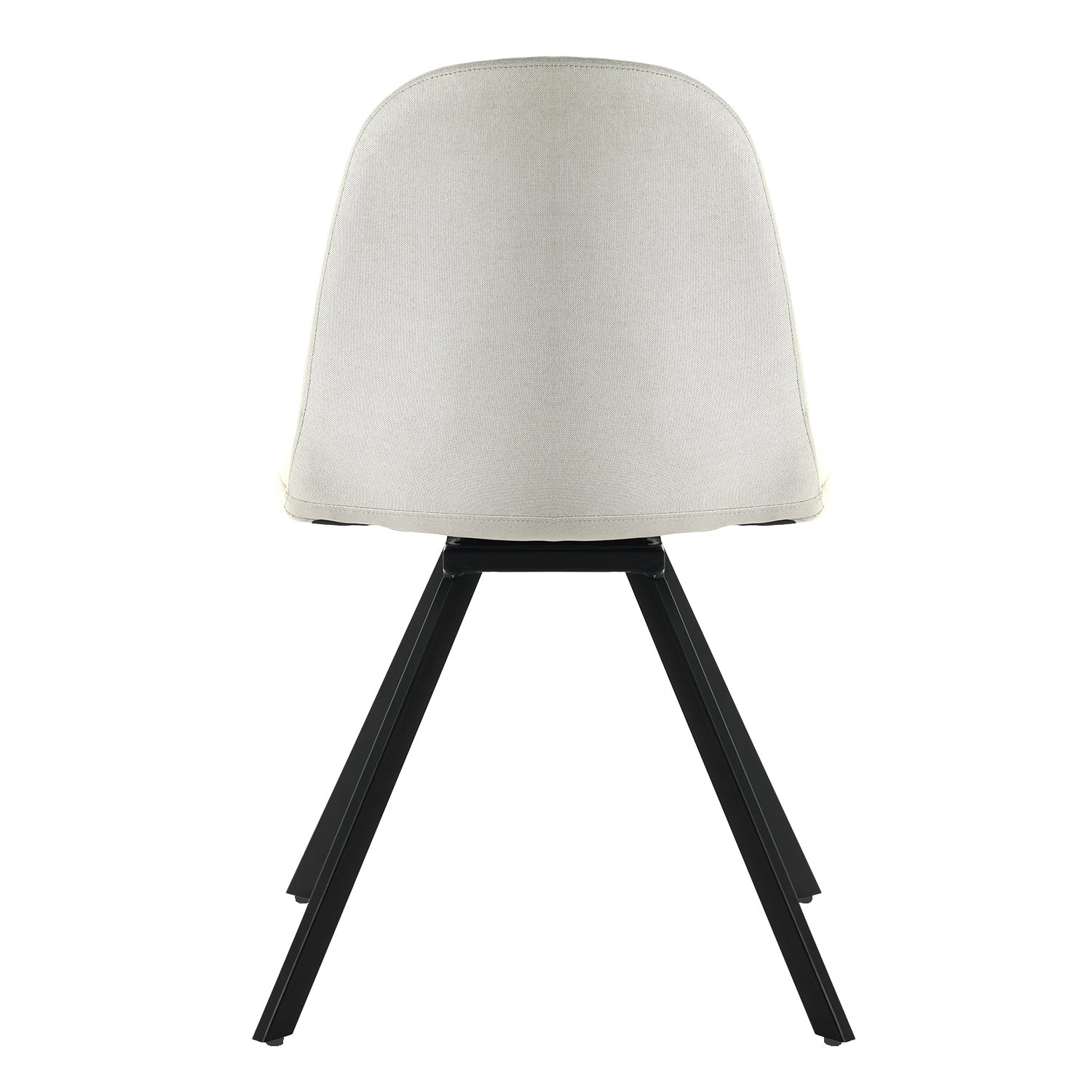 Sunflower beige swivel upholstered dining chair back view on white background