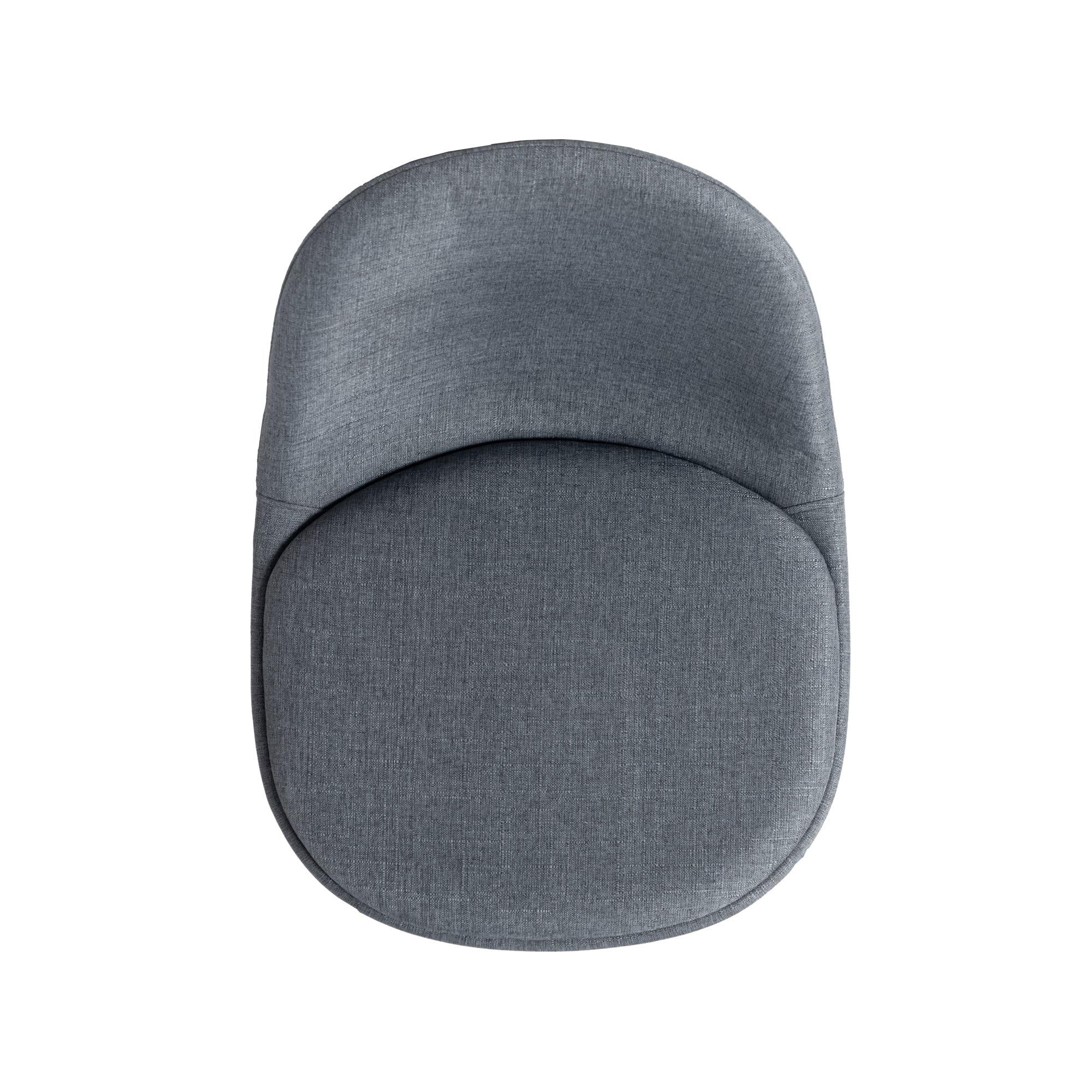 Sunflower grey swivel dining chair showing seat cushion top detail
