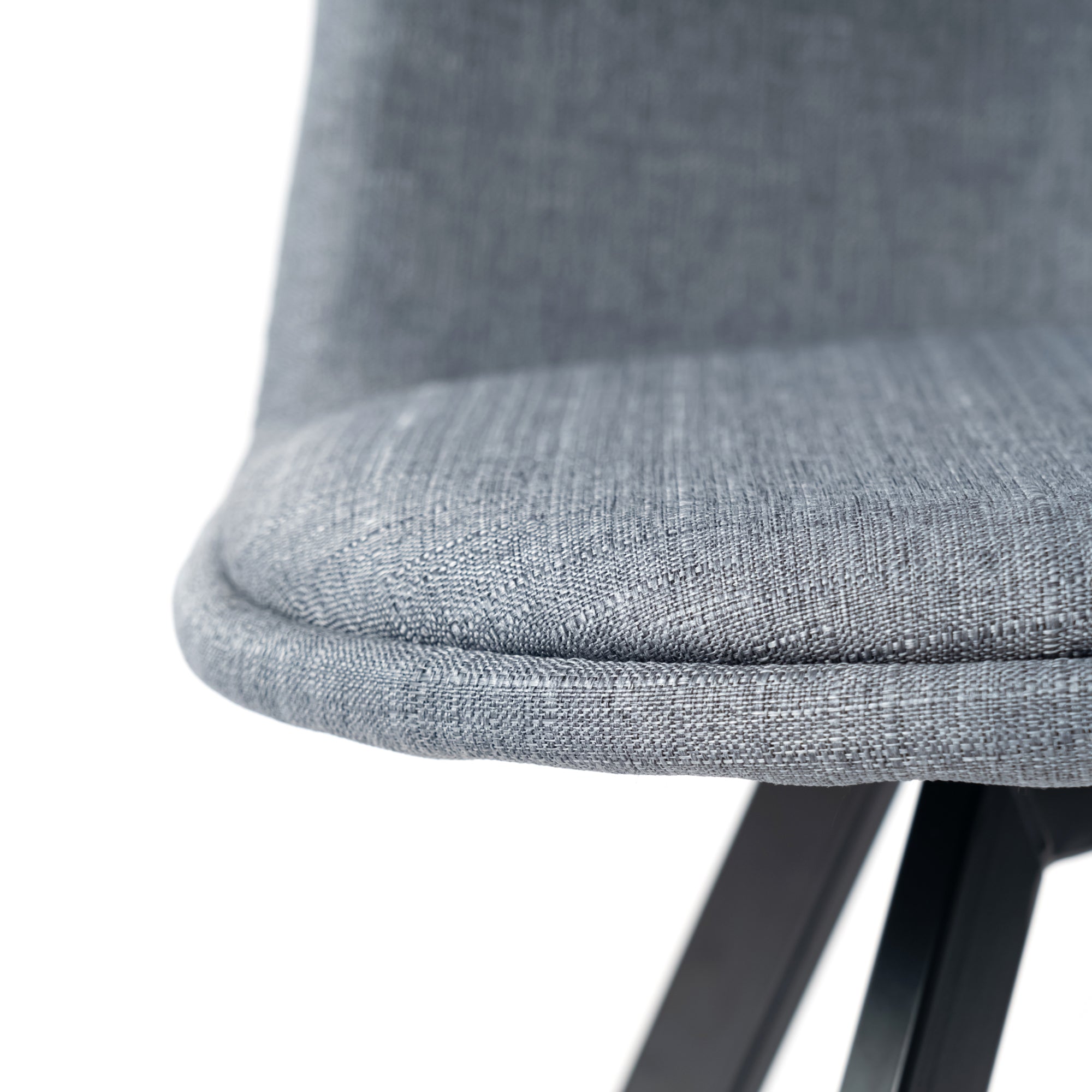 Sunflower grey swivel dining chair showing upholstery fabric texture detail