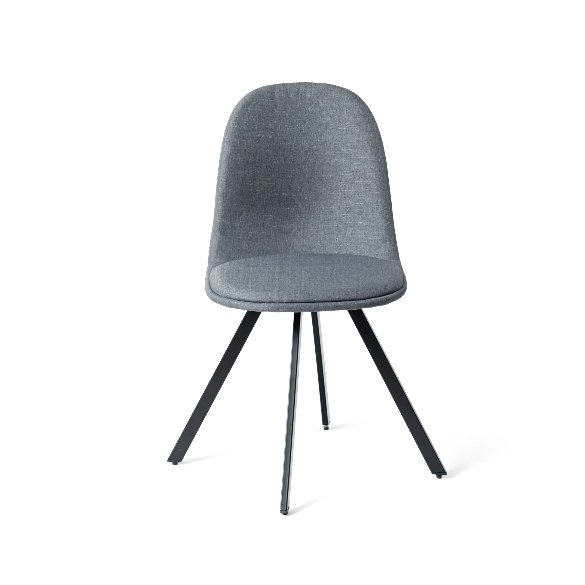 Sunflower grey swivel upholstered dining chair front view on white background