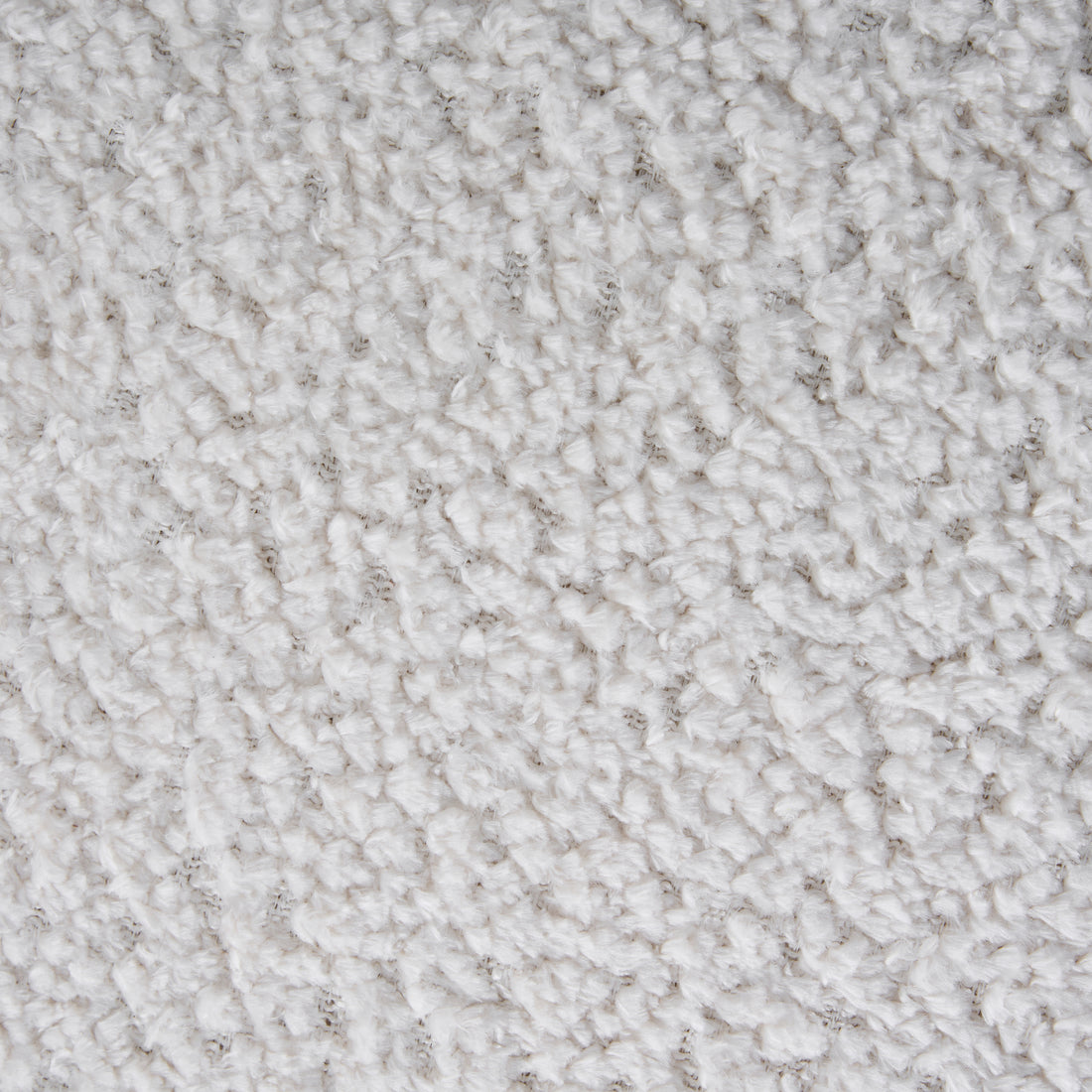 Tekapo white dining chair extreme close-up of the textured boucle fabric