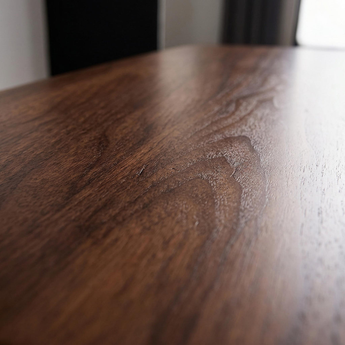 Tuscany walnut coffee table showing walnut wood grain surface detail
