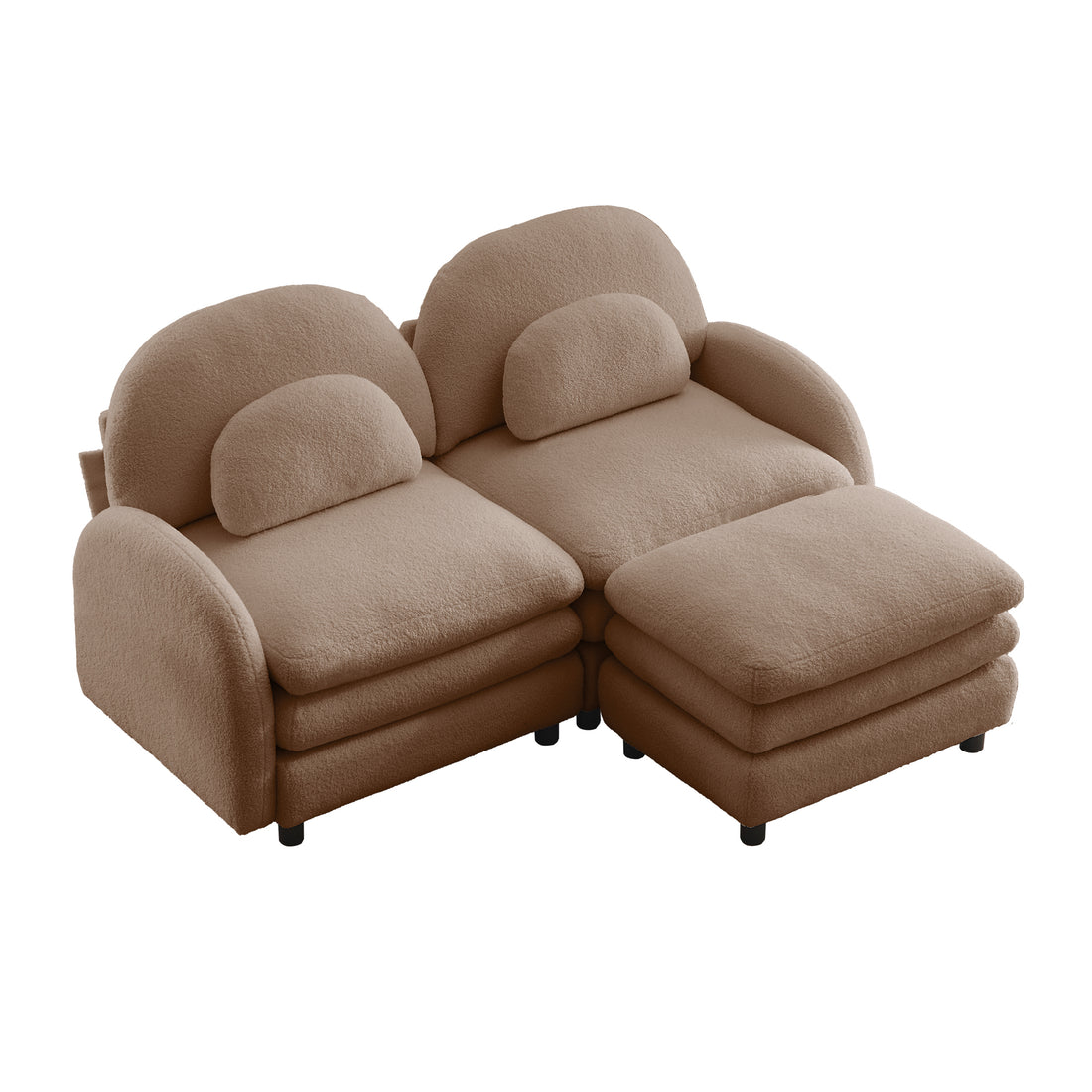 Ventura camel modular sofa angled view isolated product image on white background