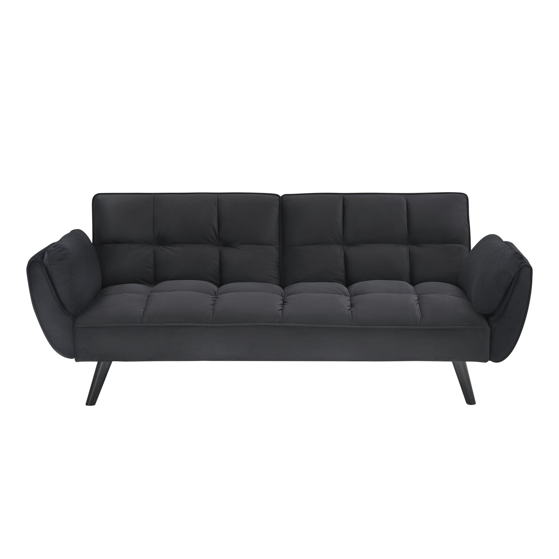 Wellington black futon sofa bed front view