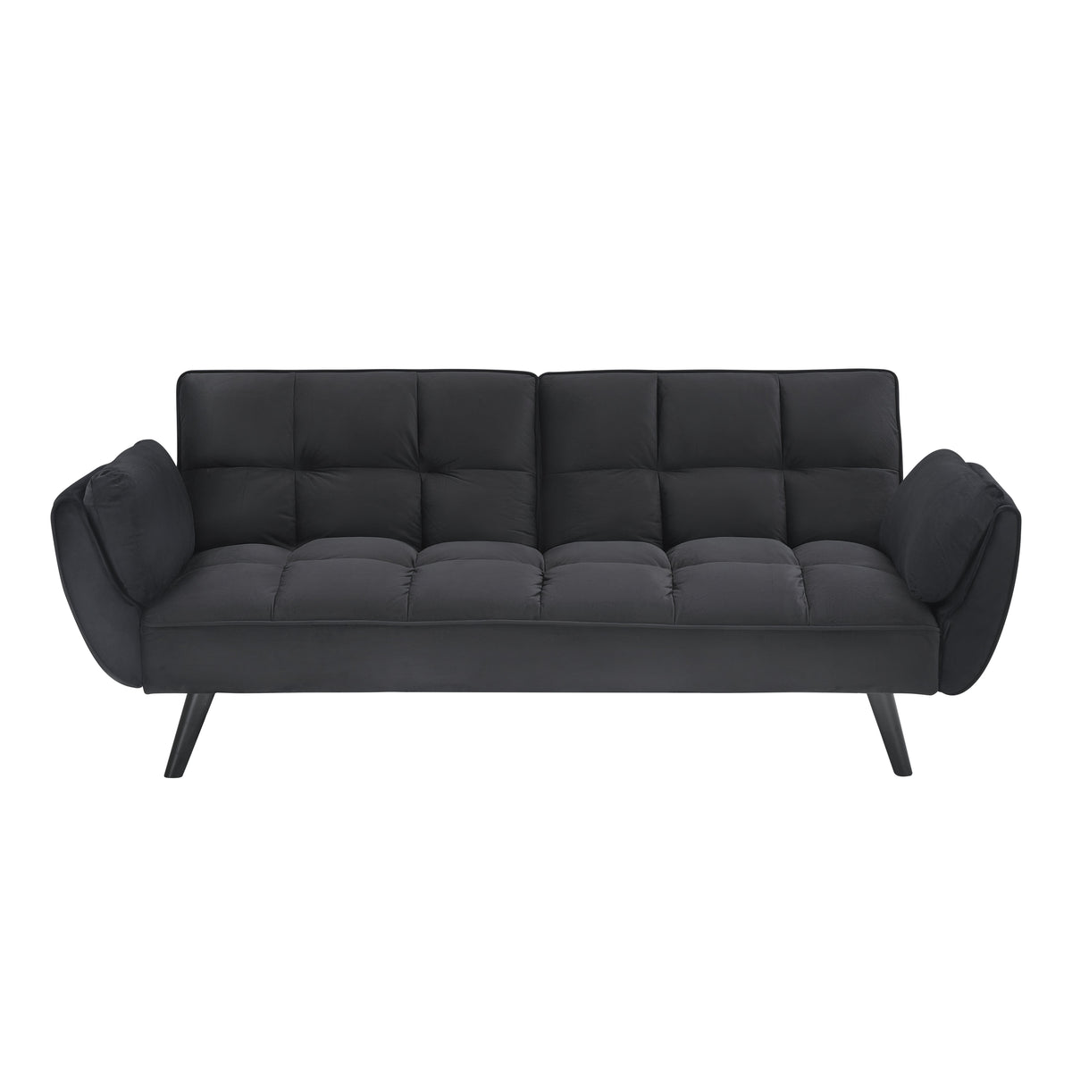 Wellington black futon sofa bed front view