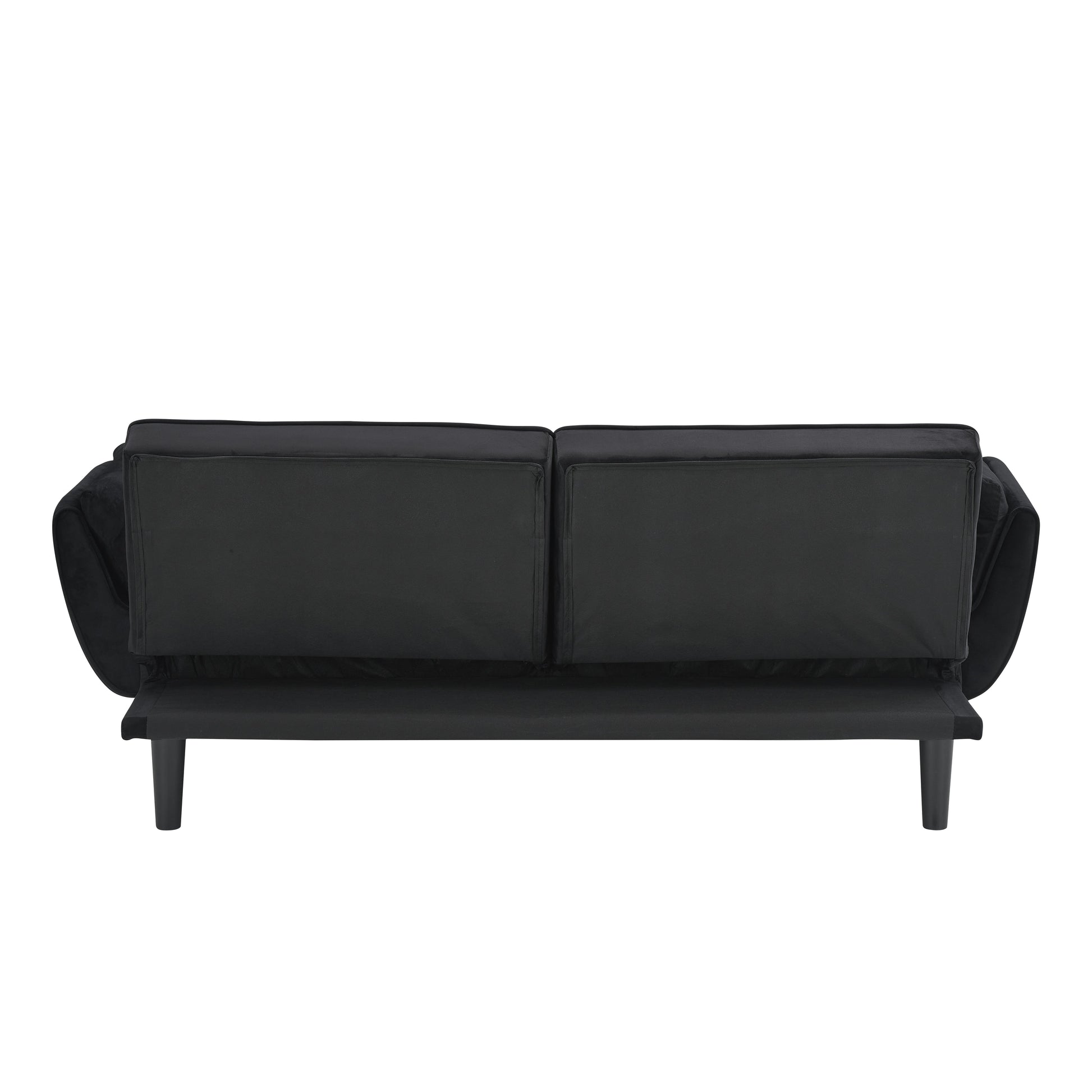 Wellington black futon sofa bed rear view