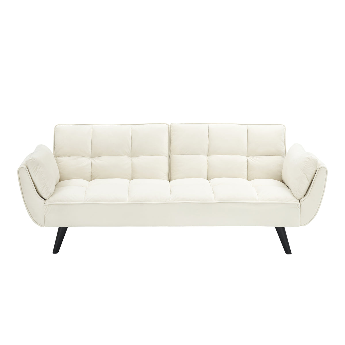 Wellington white futon sofa bed front view