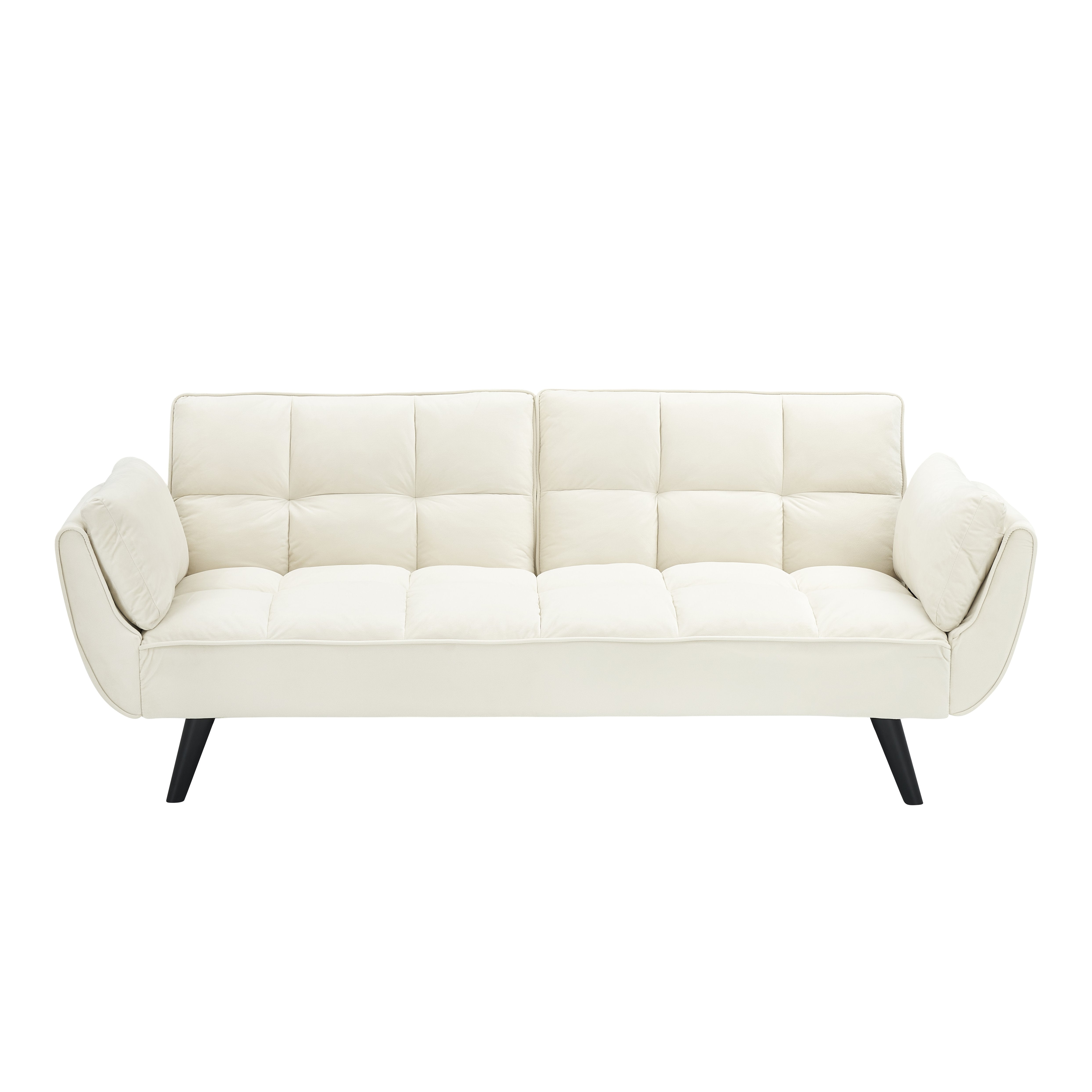 Wellington white futon sofa bed front view