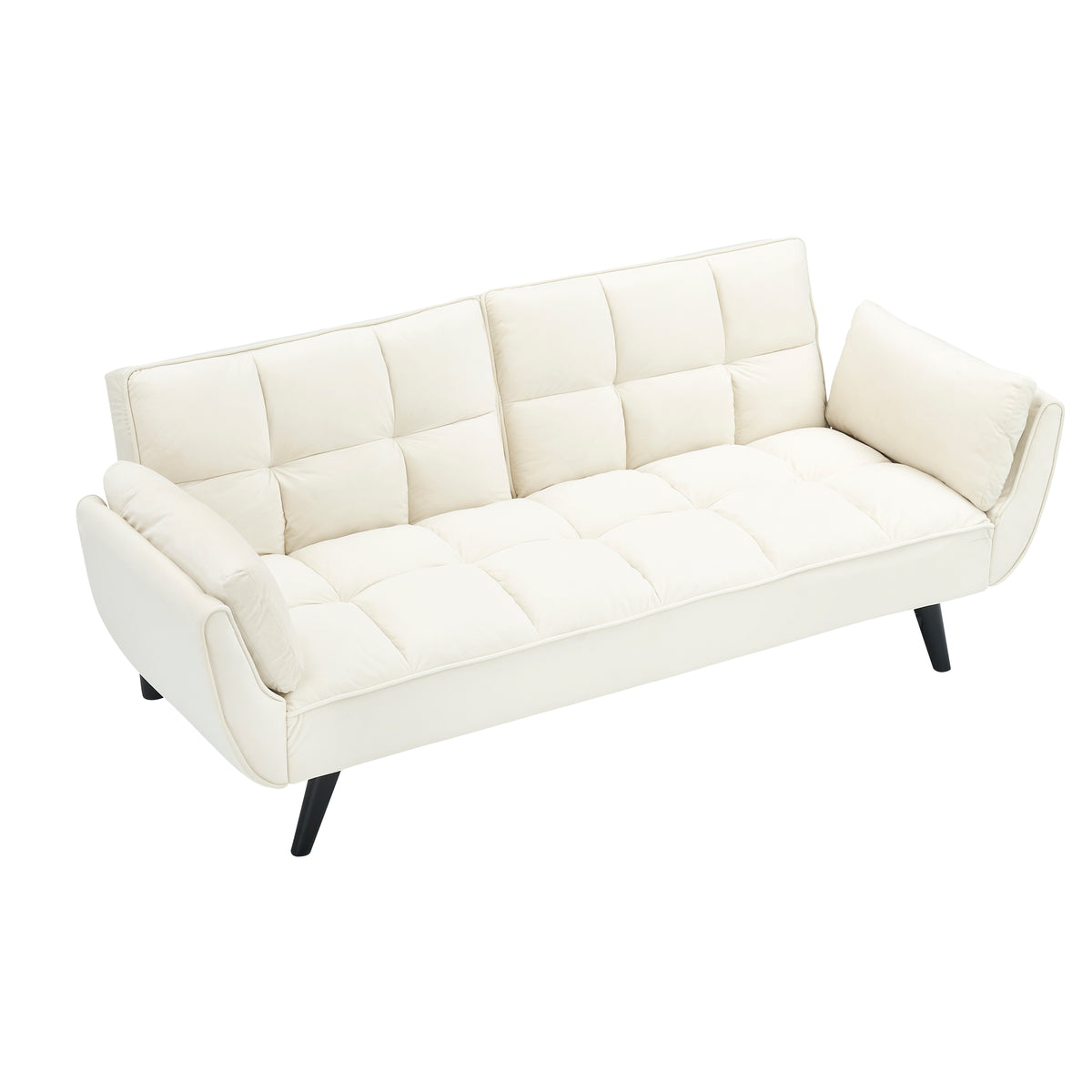 Wellington white futon sofa bed sleeper position