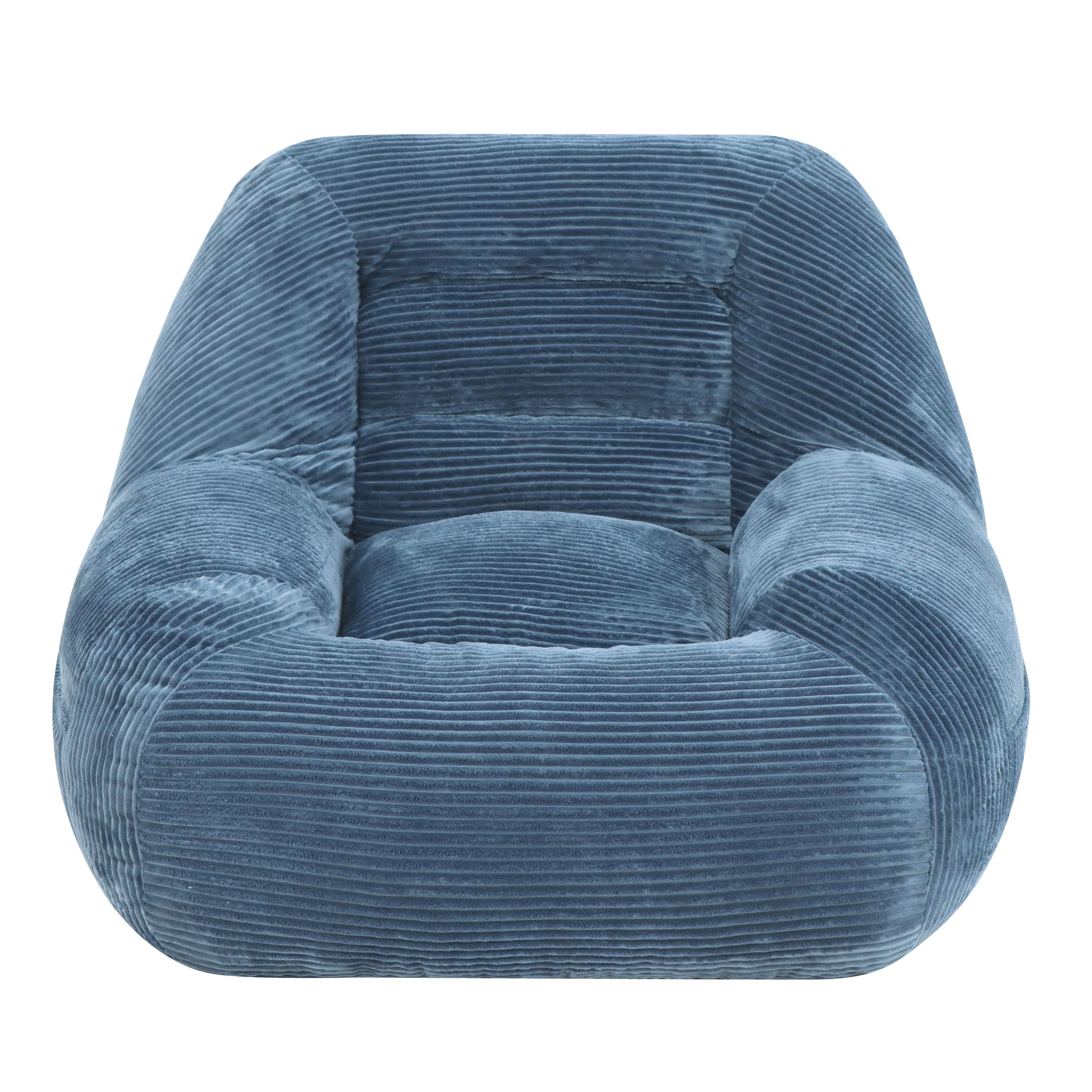 Westwood blue bean bag armchair showing the full front view isolated product image on white background