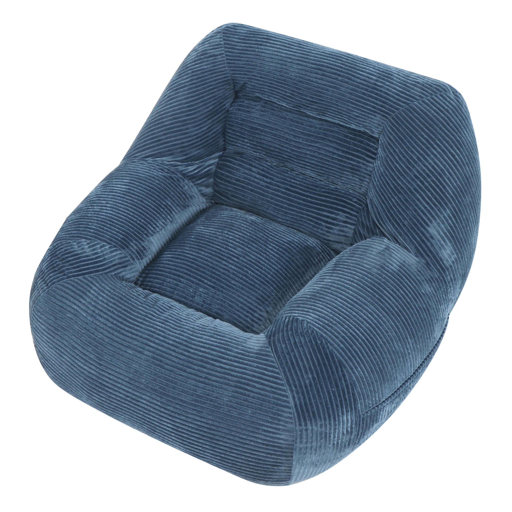 Westwood blue bean bag armchair showing a front angled view isolated product image on white background