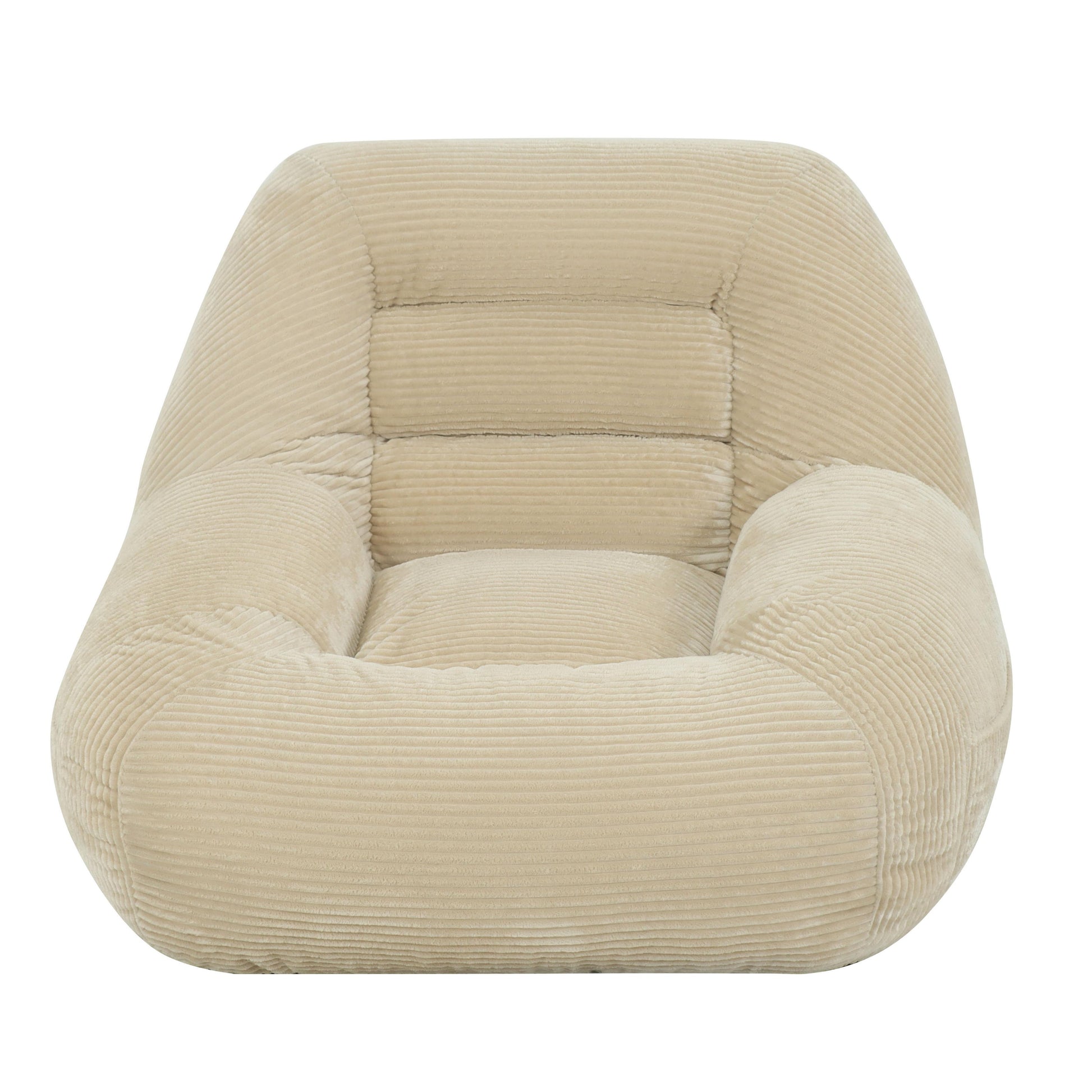 Westwood light camel bean bag armchair showing the full front view isolated product image on white background