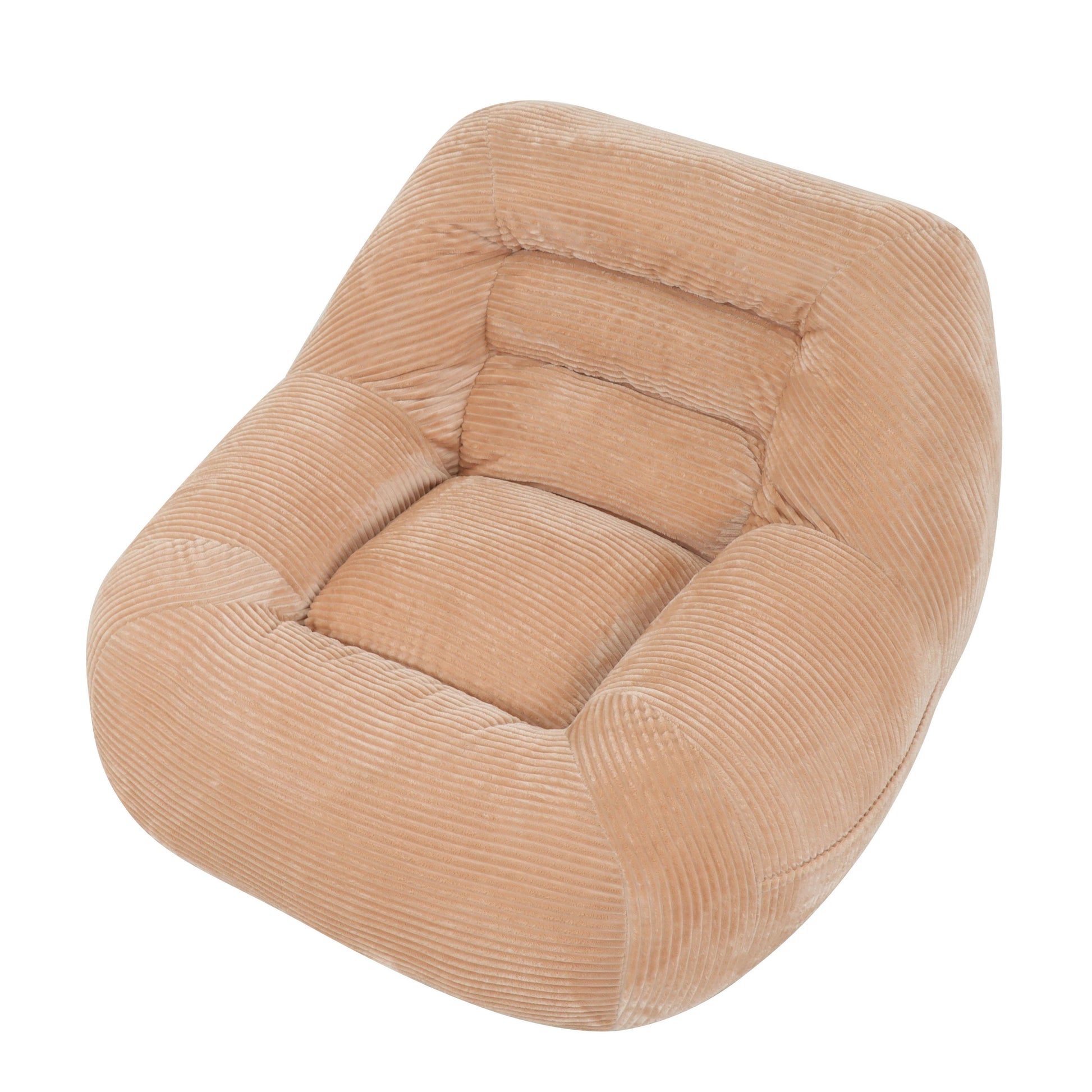 Westwood pink bean bag armchair showing an angled top view isolated product image on white background