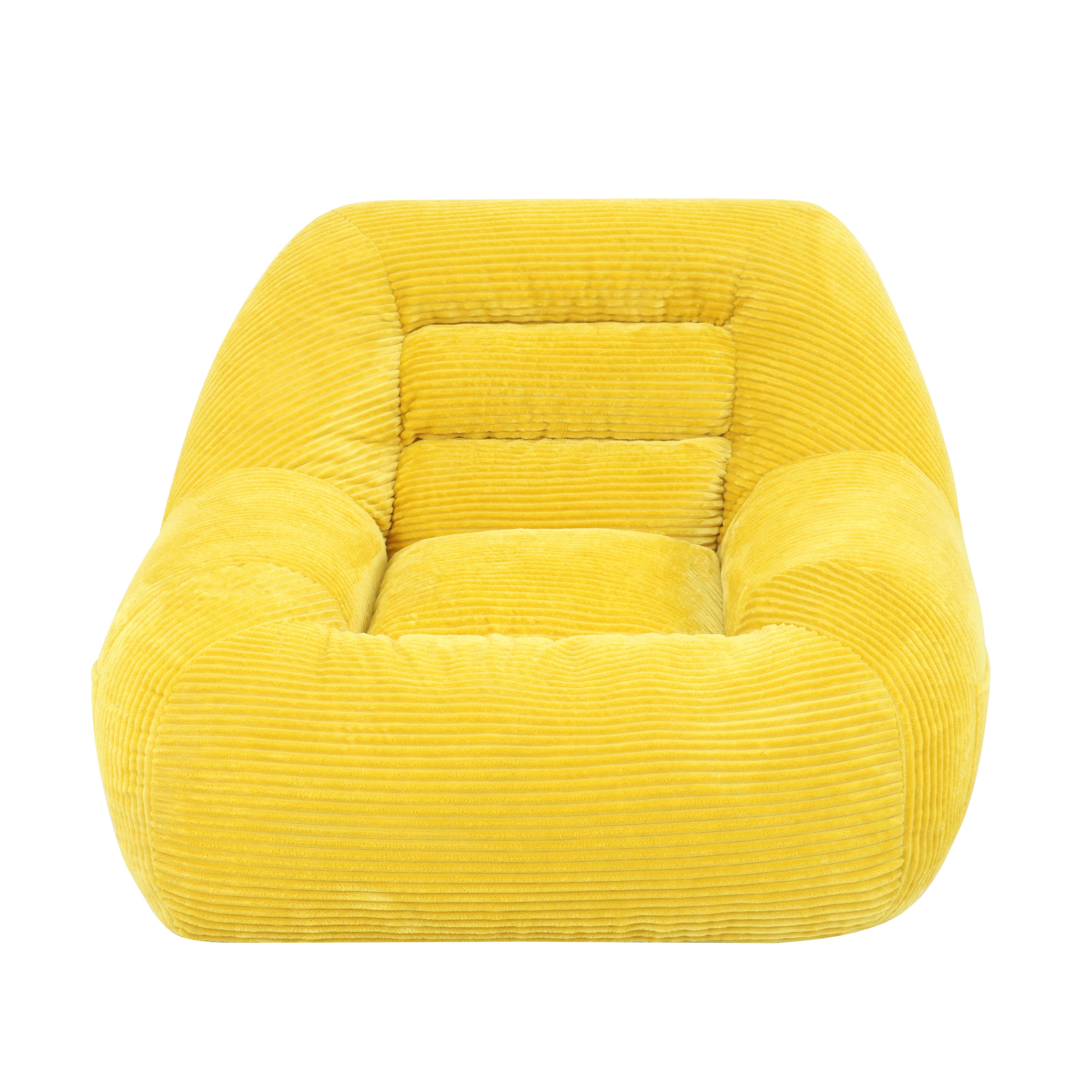 Westwood yellow bean bag armchair showing the full front view isolated product image on white background
