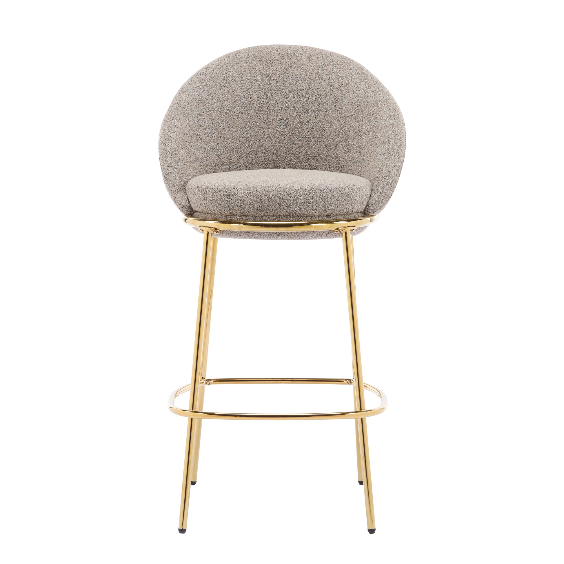 Yarra beige bar stool showing front view