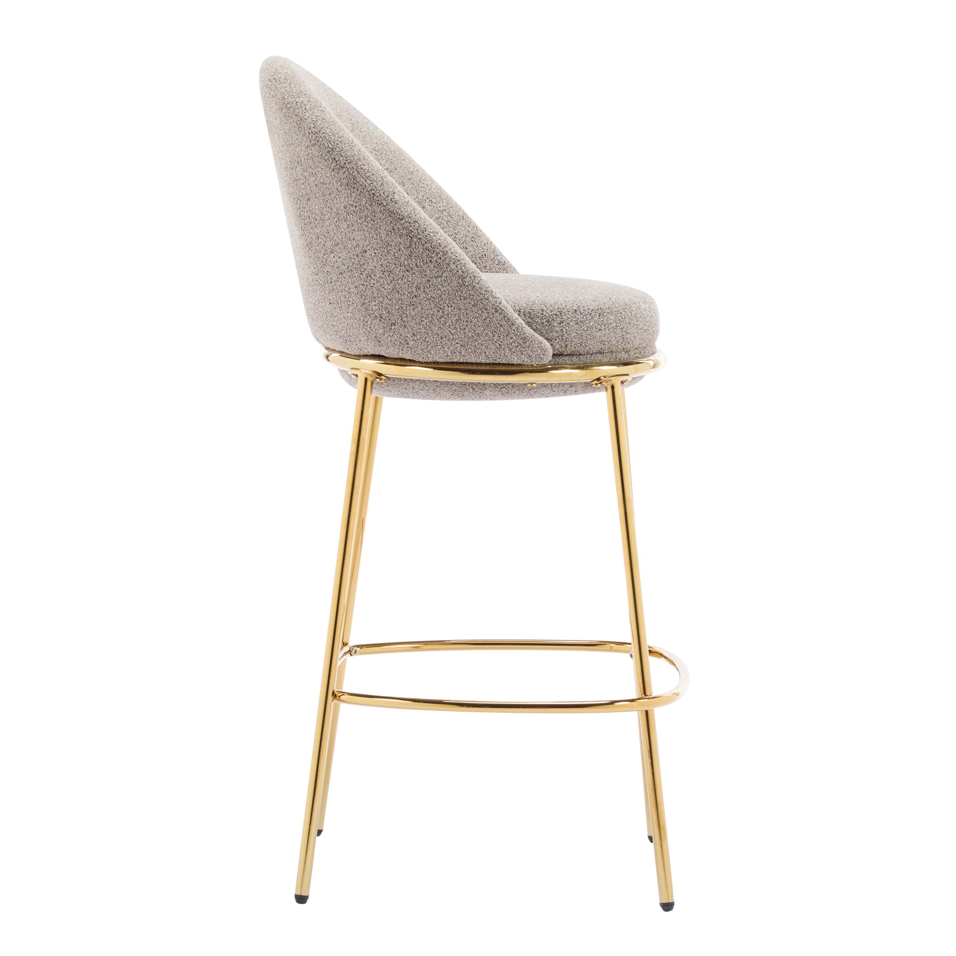 Yarra beige bar stool showing side view