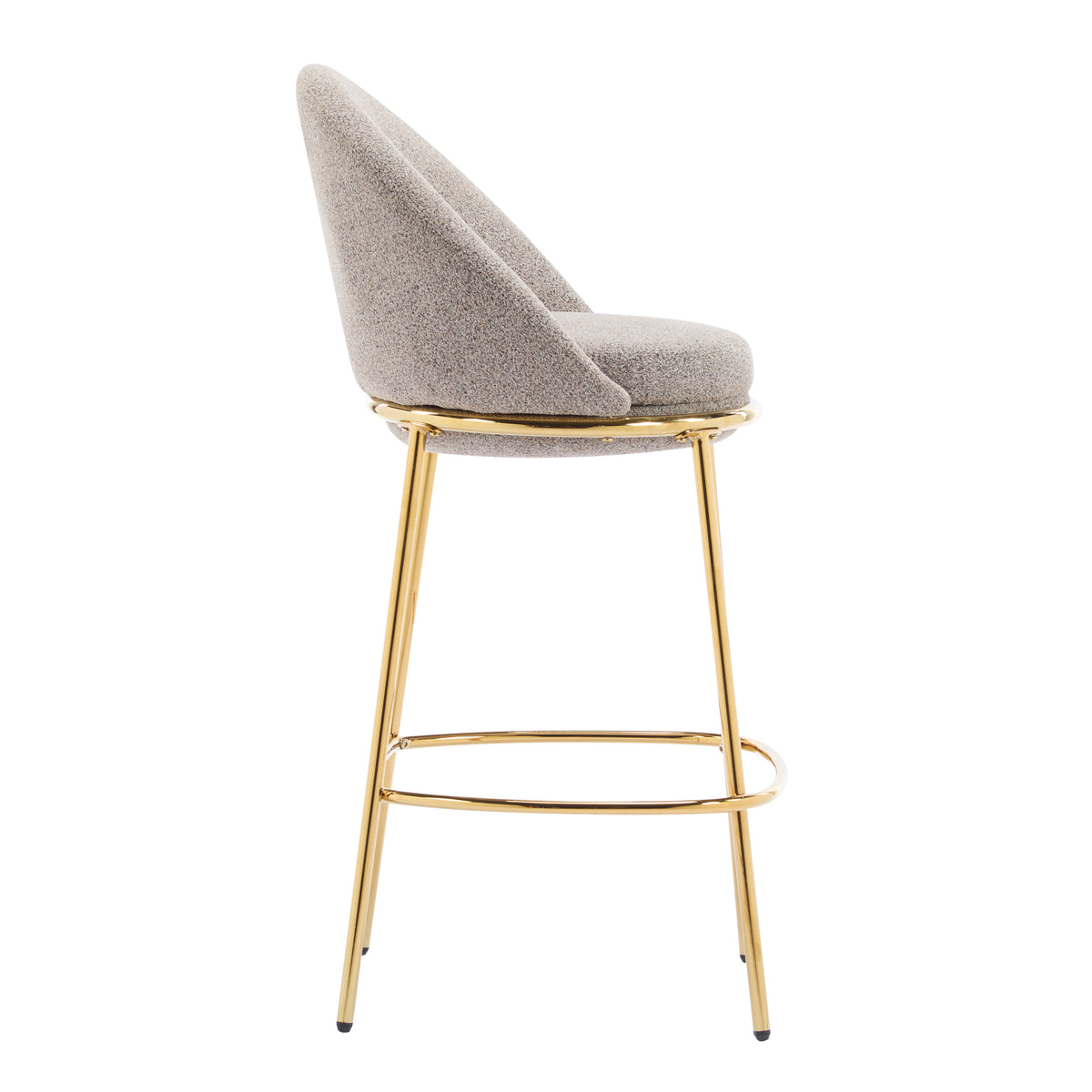 Yarra beige bar stool showing side view