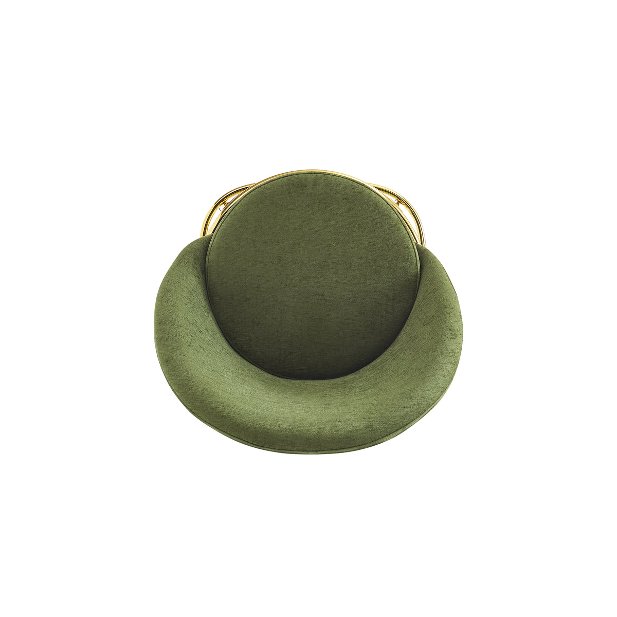 Yarra green bar stool showing top view