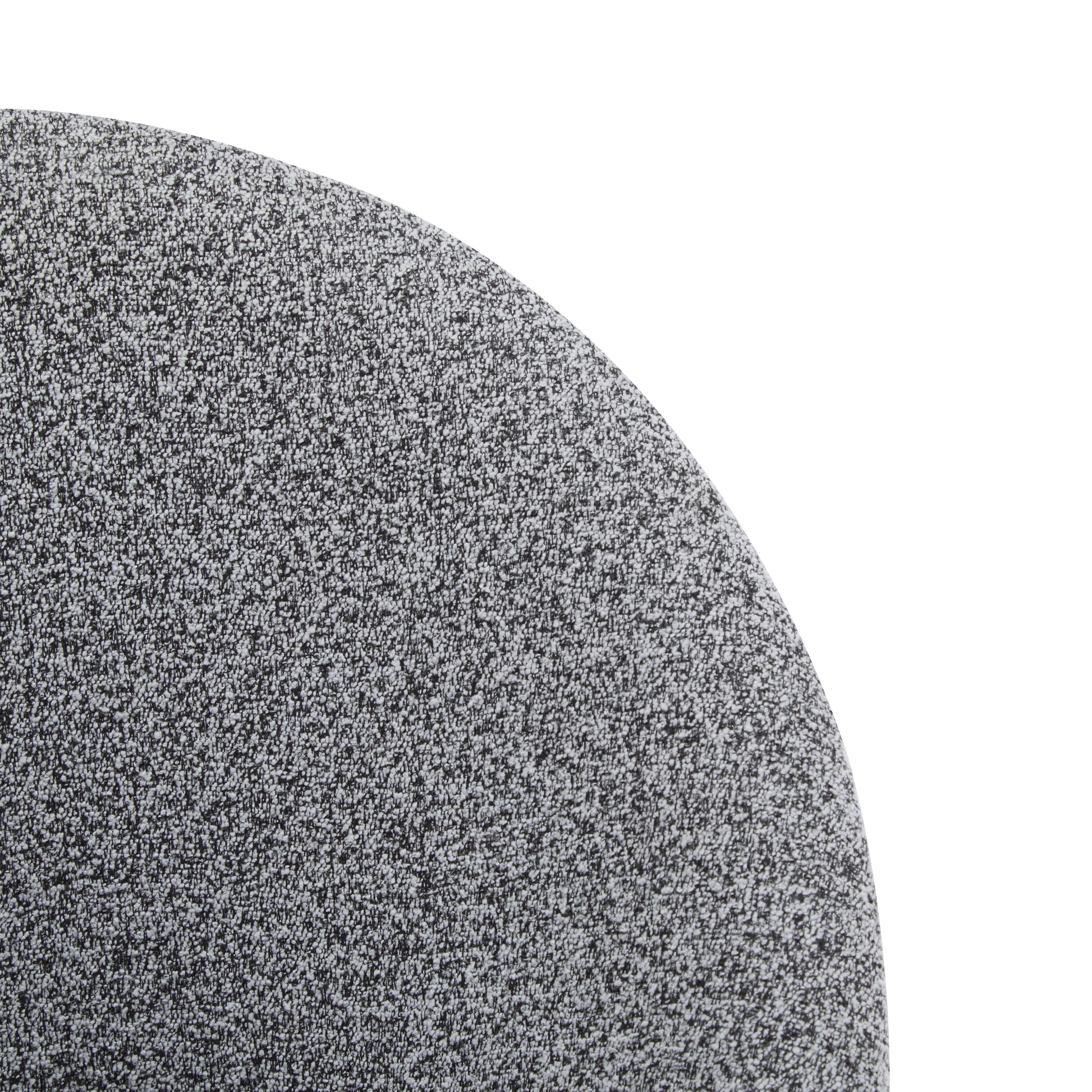 Yarra grey bar stool showing curved back upholstery detail