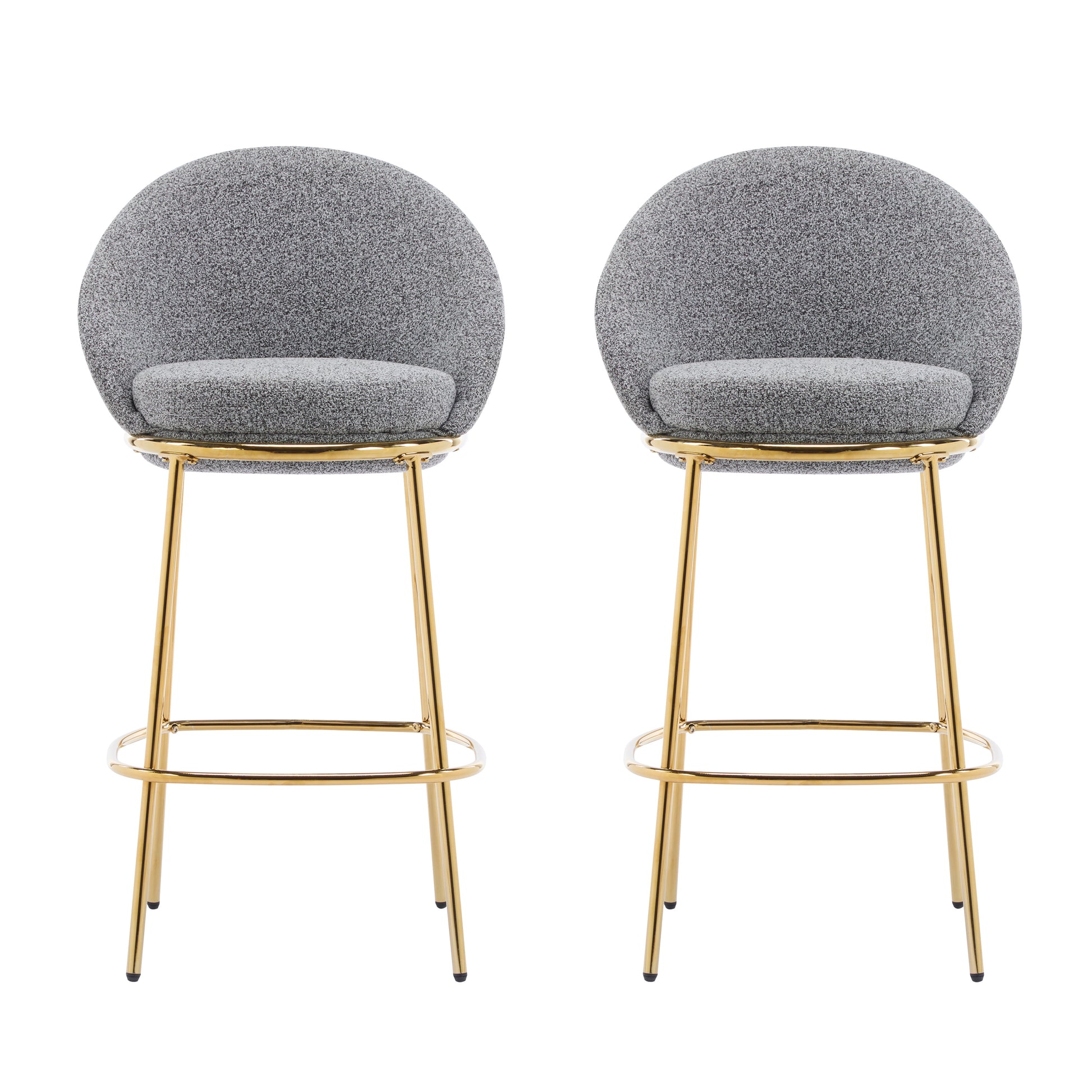 Yarra grey bar stool showing pair front view