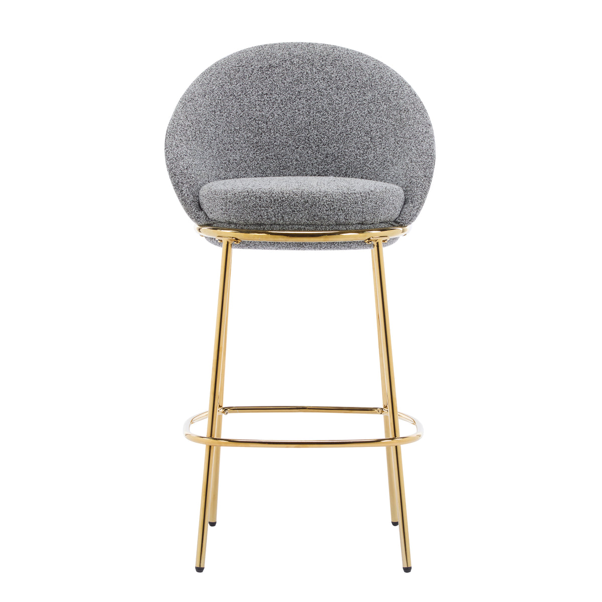Yarra grey bar stool showing front view