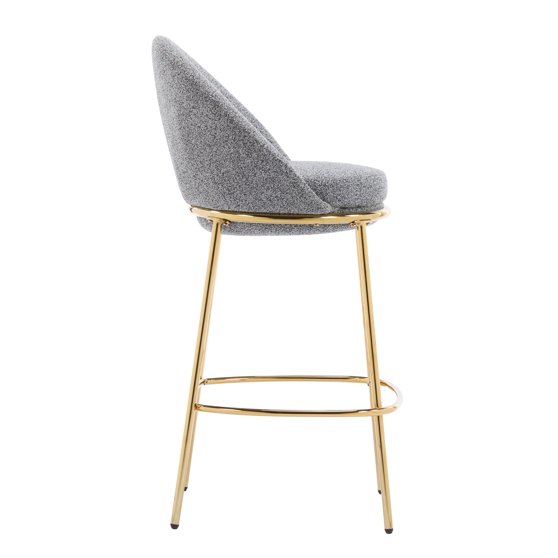 Yarra grey bar stool showing side view