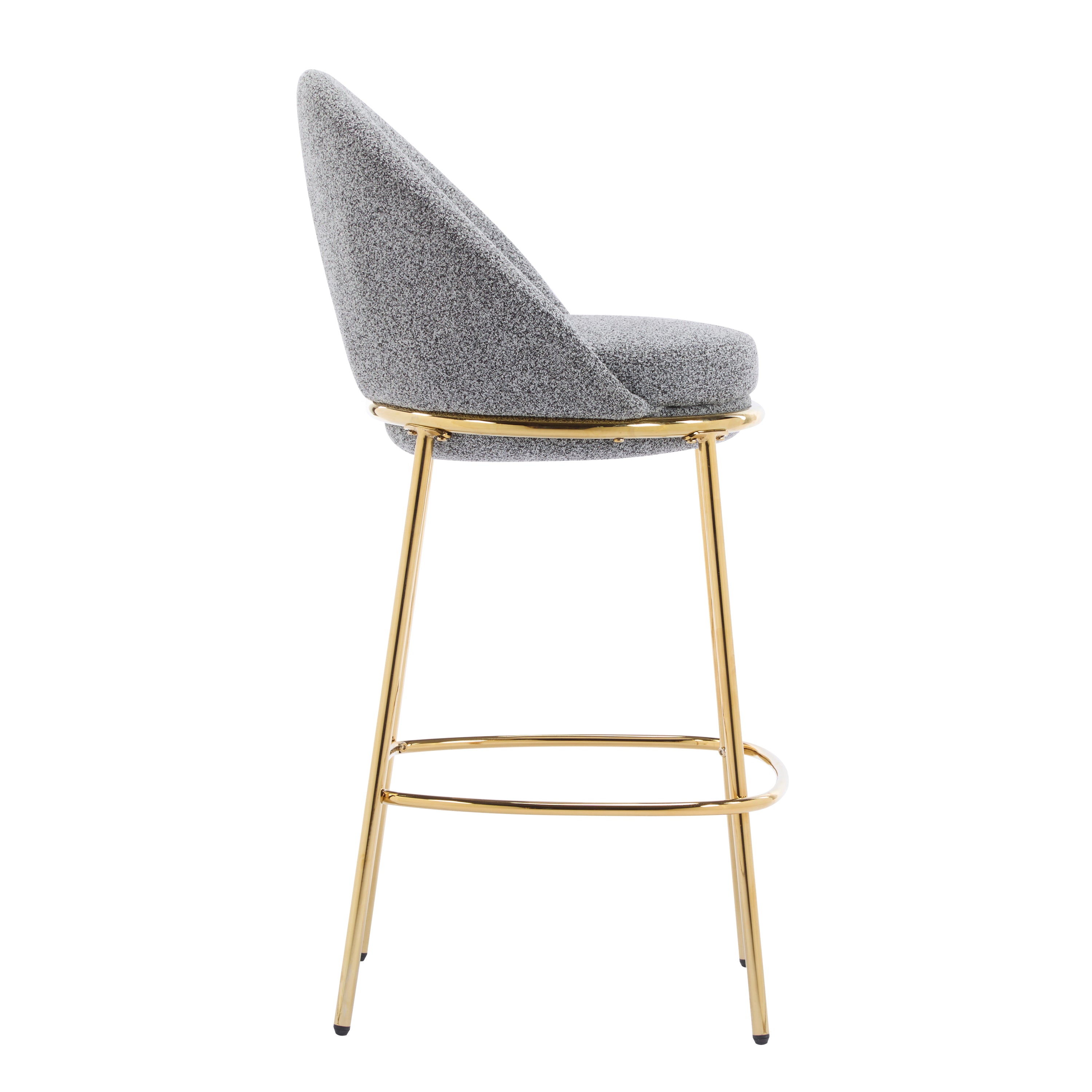 Yarra grey bar stool showing side view