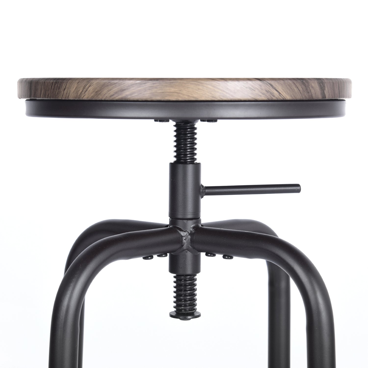 Homy Casa ANACLETUS WALNUT Adjustable Bar Stool, Open Box