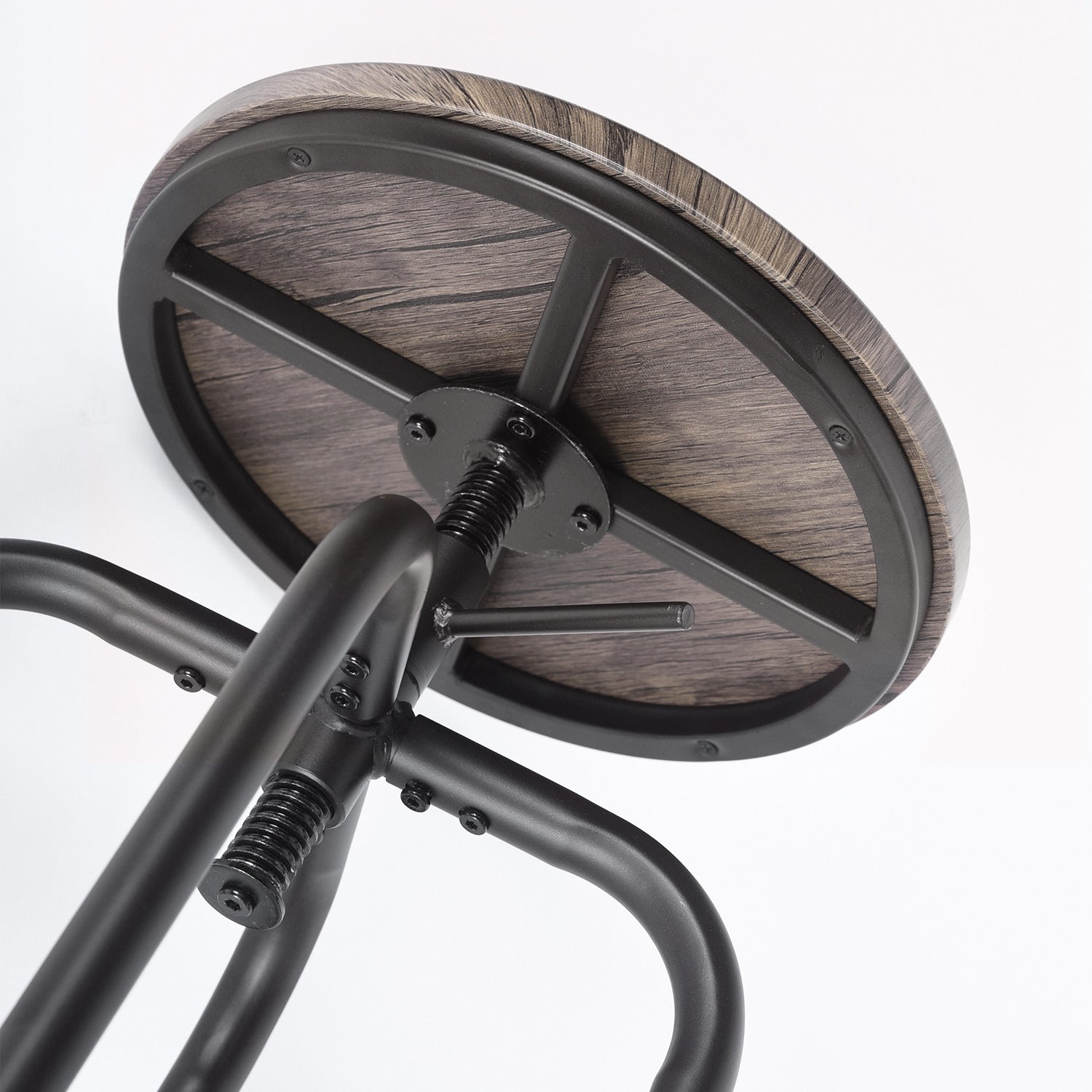 Homy Casa ANACLETUS WALNUT Adjustable Bar Stool, Open Box